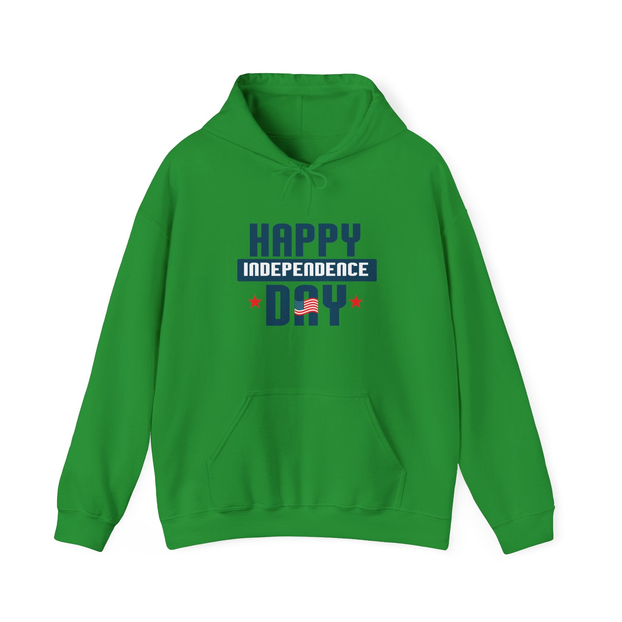 Happy Independence Day Blue Unisex Heavy Blend Hooded Sweatshirt