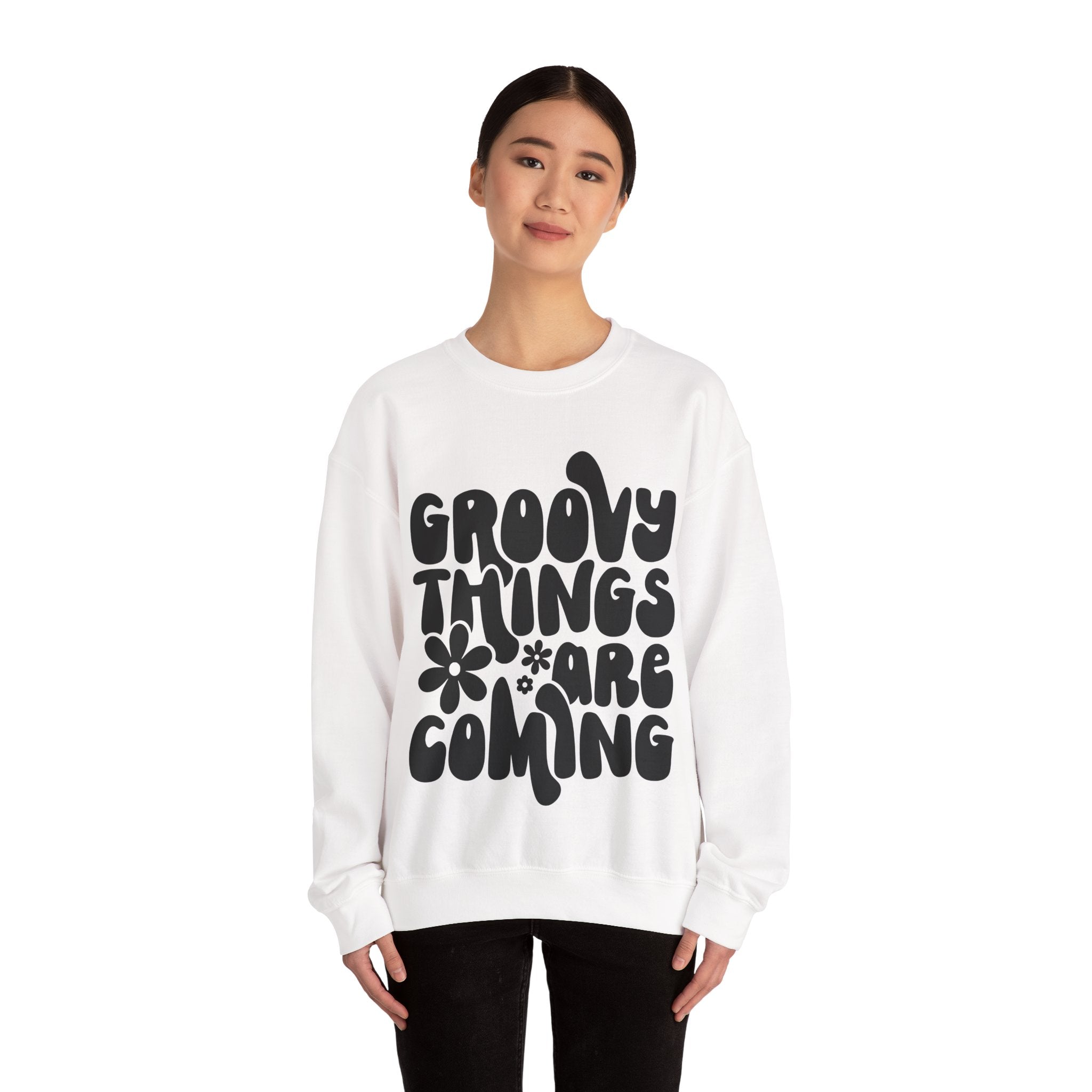 Groovy Things Are Coming Unisex Heavy Blend Crewneck Sweatshirt