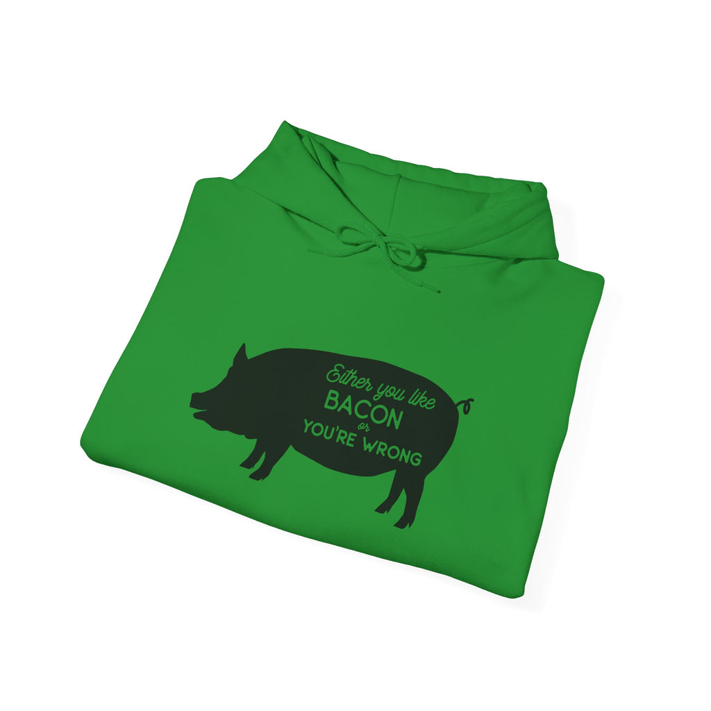 Either You Like Bacon Or You Are Wrong Unisex Heavy Blend Hooded Sweatshirt