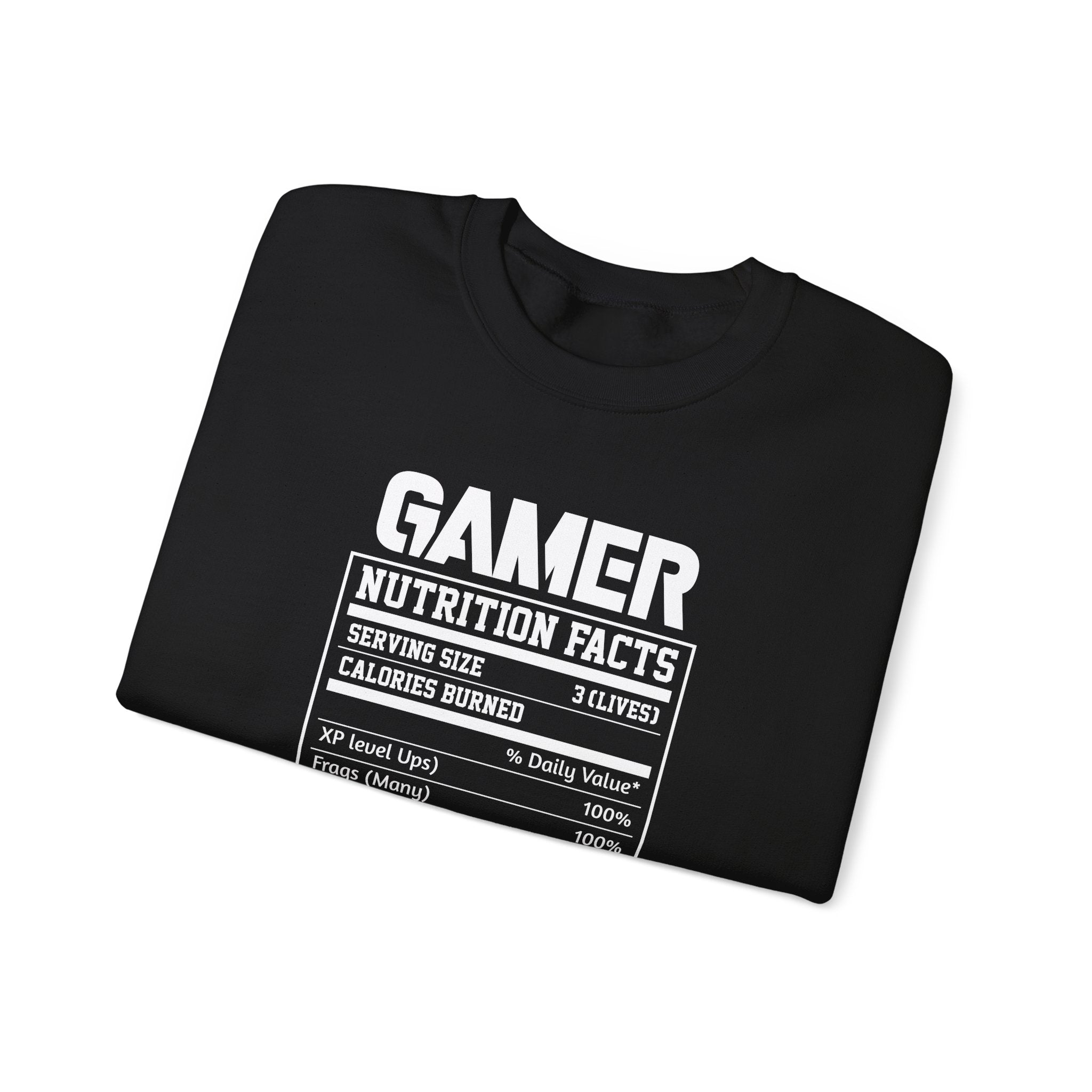 Gamer Nutrition Facts Funny Unisex Heavy Blend Crewneck Sweatshirt