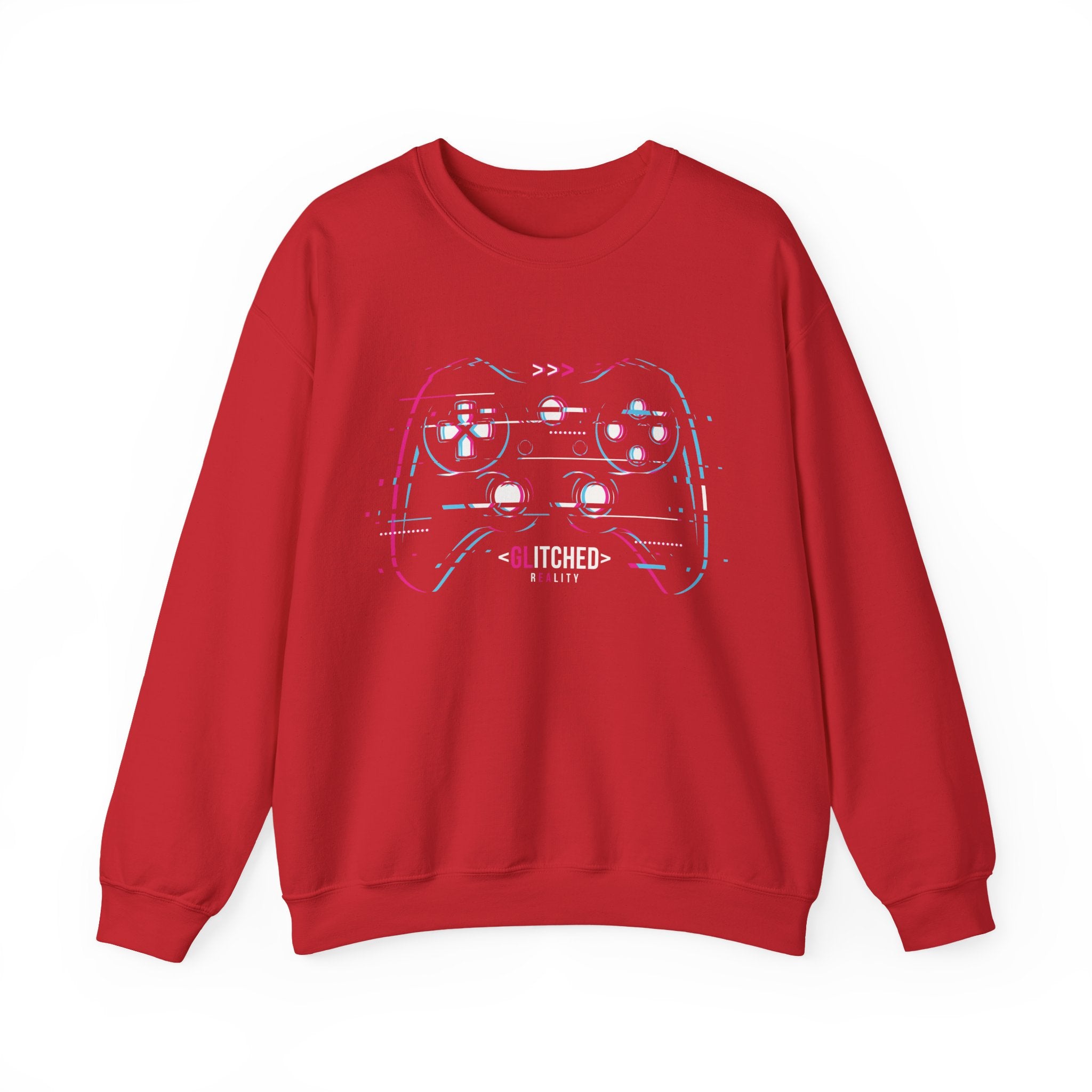 Glitched Gaming Controller Unisex Heavy Blend Crewneck Sweatshirt