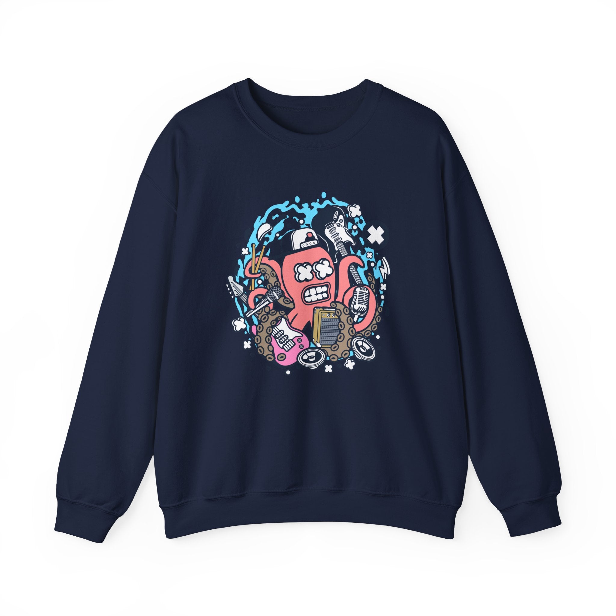 Rock Octopus Unisex Heavy Blend Crewneck Sweatshirt for Ultimate Comfort