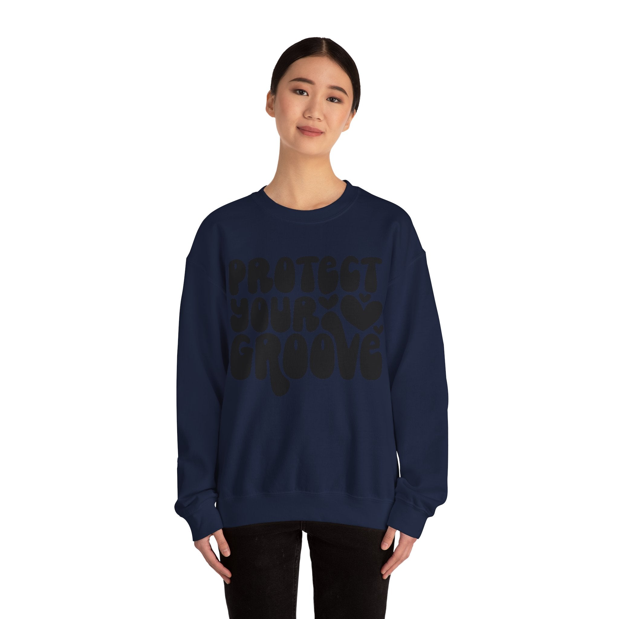Protect Your Groove Unisex Heavy Blend Crewneck Sweatshirt for Ultimate Comfort
