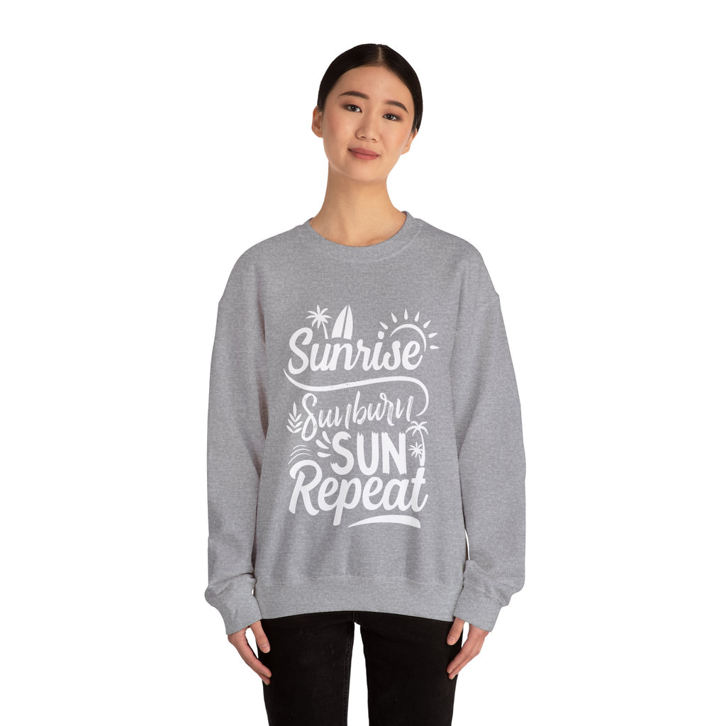 Sunrise Sunburn Sun Repeat Unisex Heavy Blend Crewneck Sweatshirt