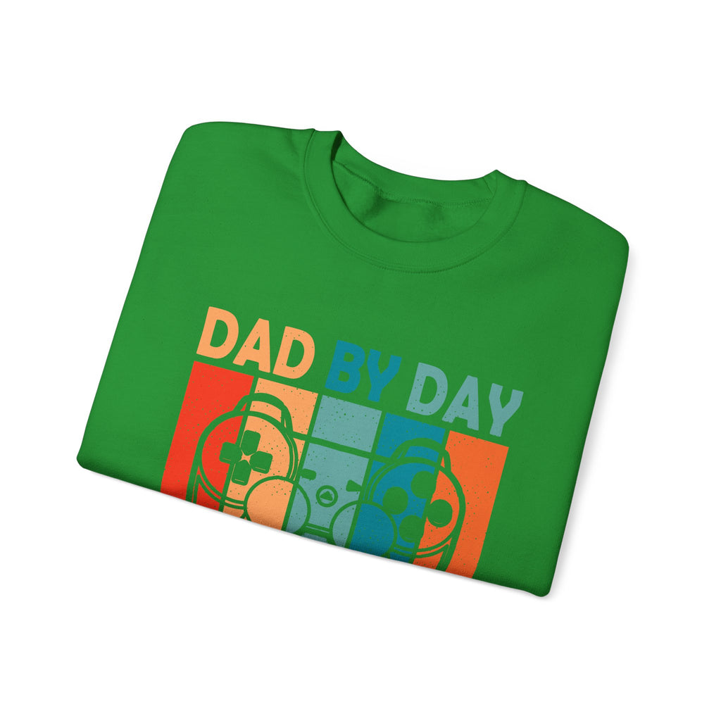 Dad By Day Gamer By Night Unisex Heavy Blend Crewneck Sweatshirt