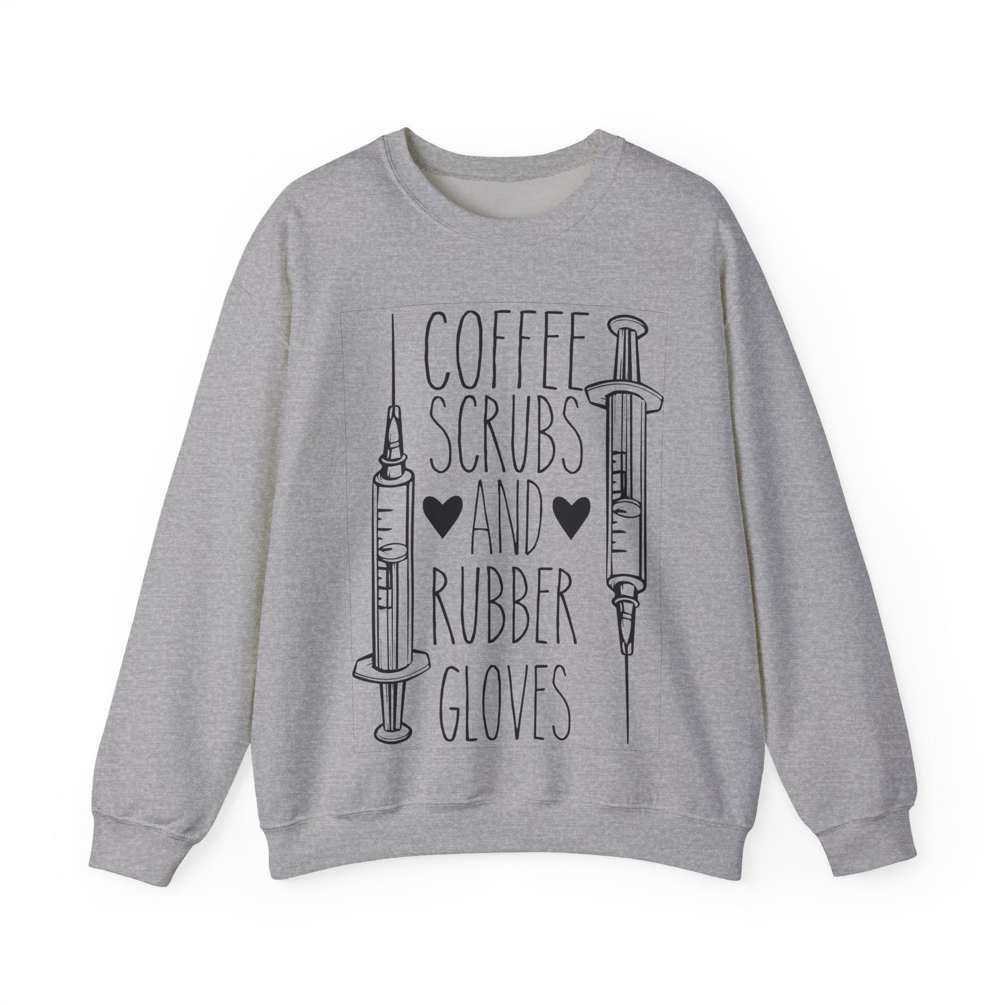Coffee Scrubs And Rubber Gloves Unisex Heavy Blend Crewneck Sweatshirt