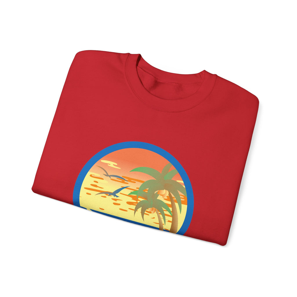 Colored Sunset And Beach Unisex Heavy Blend Crewneck Sweatshirt