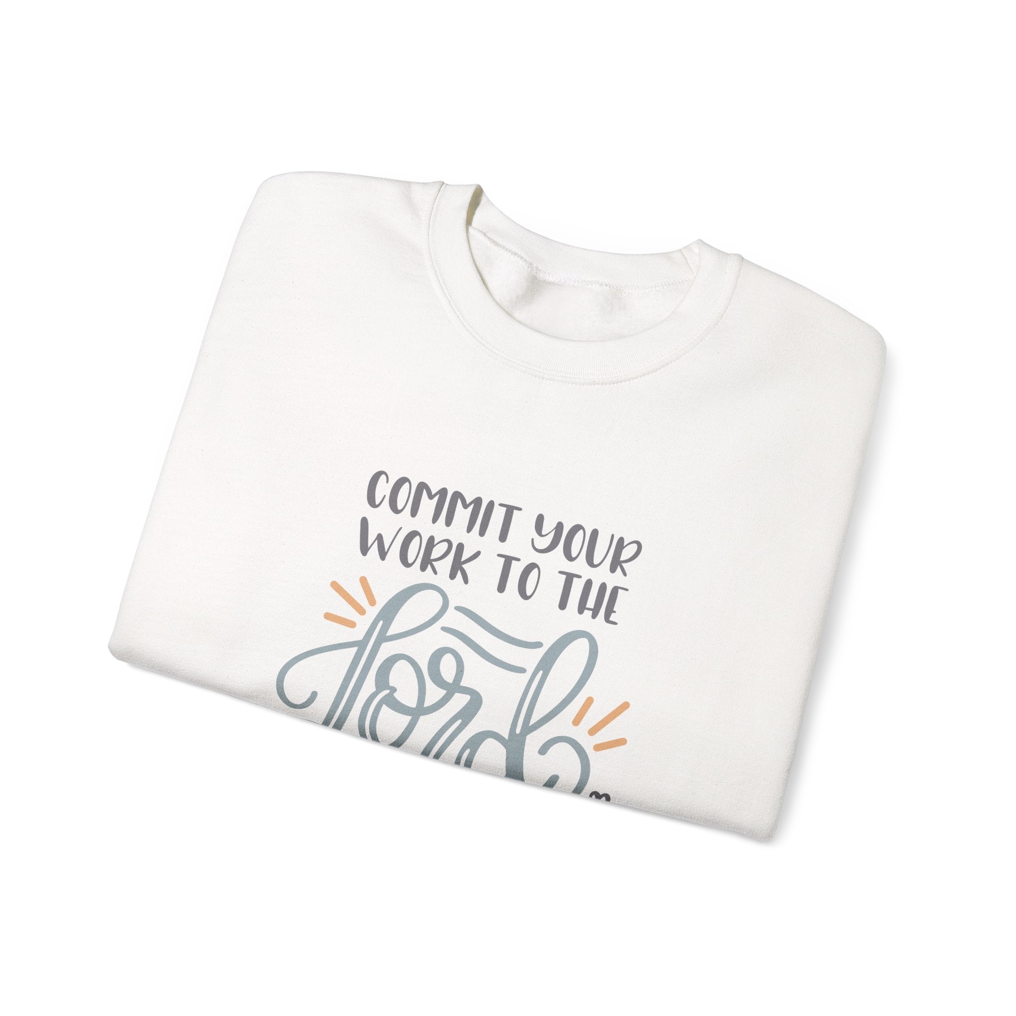 Commit Your Work To The Lord Proverbs 16 3 Unisex Heavy Blend Crewneck Sweatshirt