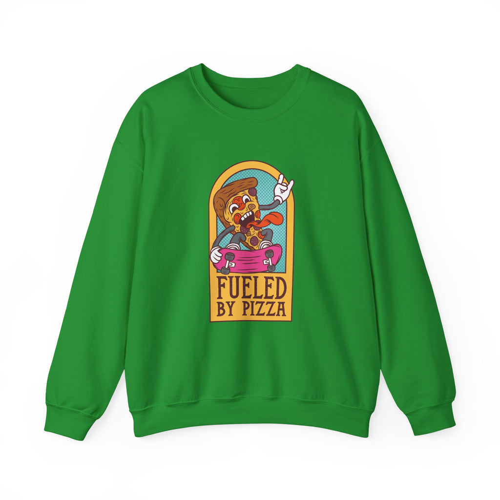 Fueled By Pizza Unisex Heavy Blend Crewneck Sweatshirt For Ultimate Comfort