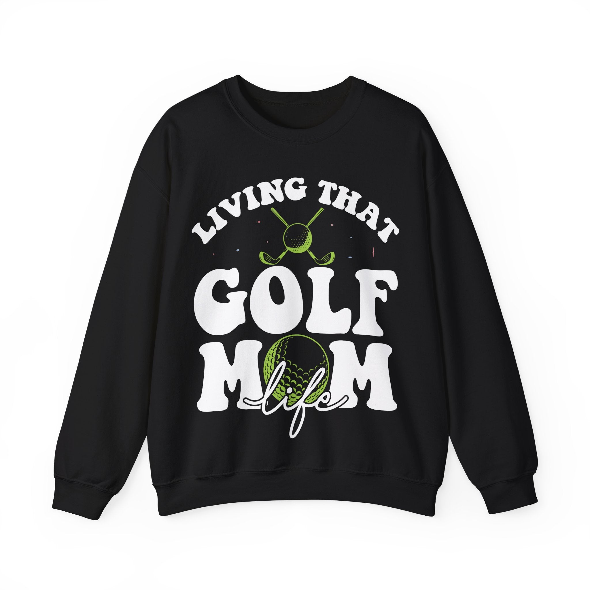 Living That Golf Mom Life Unisex Heavy Blend Crewneck Sweatshirt