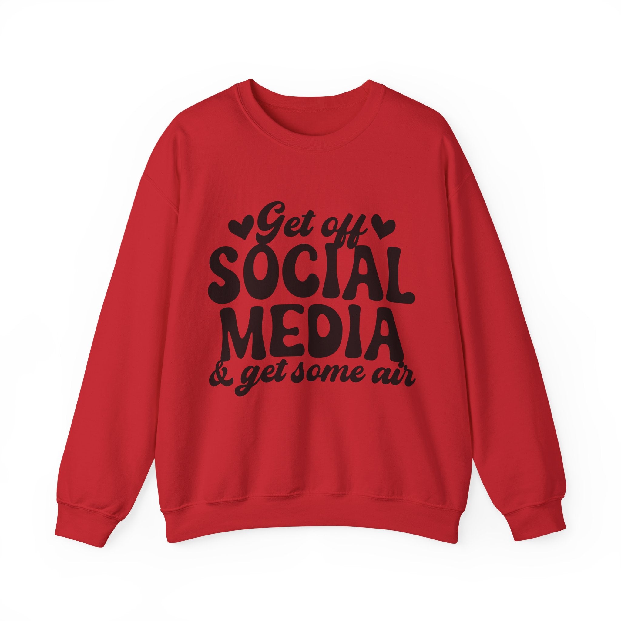 Get Off Social Media And Get Some Air Unisex Heavy Blend Crewneck Sweatshirt