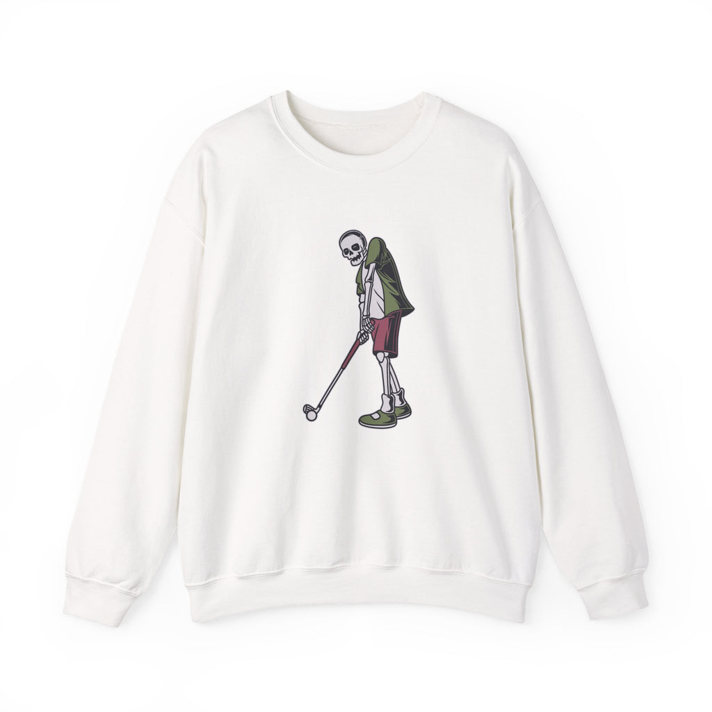 Skeleton Golfer Unisex Heavy Blend Crewneck Sweatshirt for Ultimate Comfort