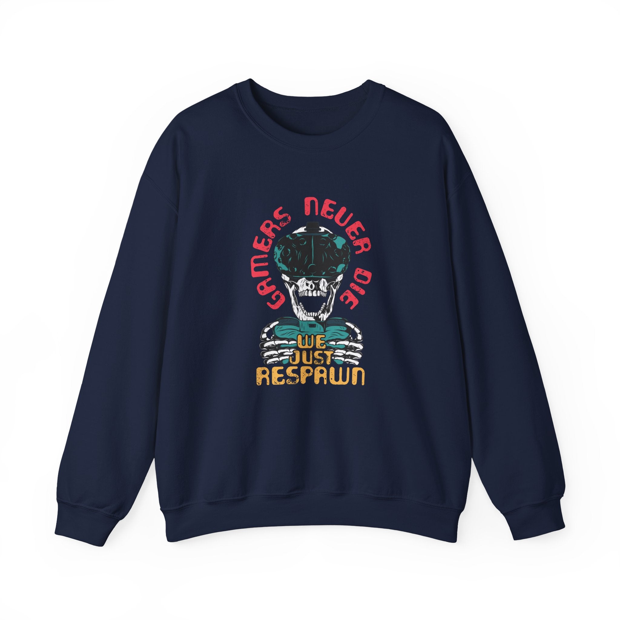 Gamers Never Die We Just Respawn Unisex Heavy Blend Crewneck Sweatshirt