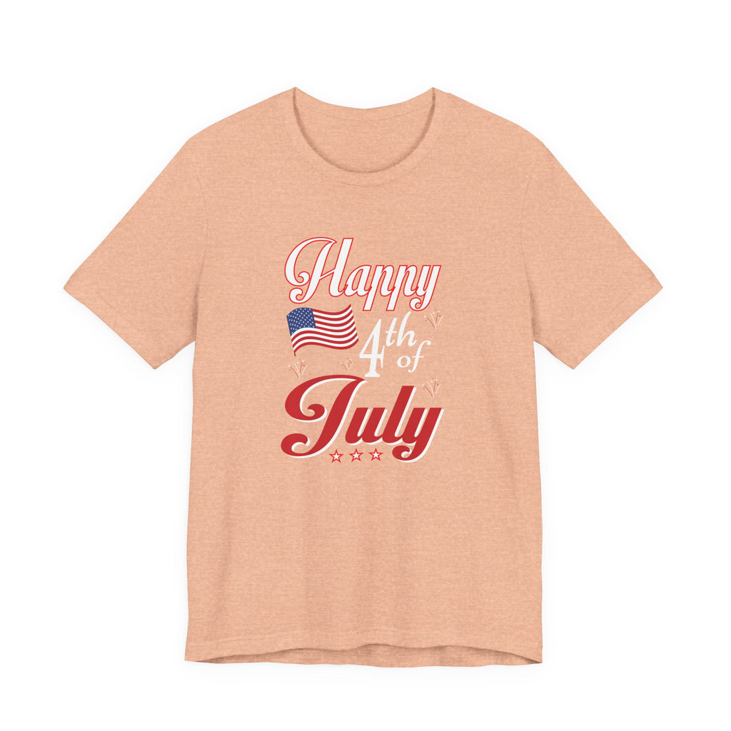 Happy 4th Of July Fireworks Unisex Short Sleeve Tee