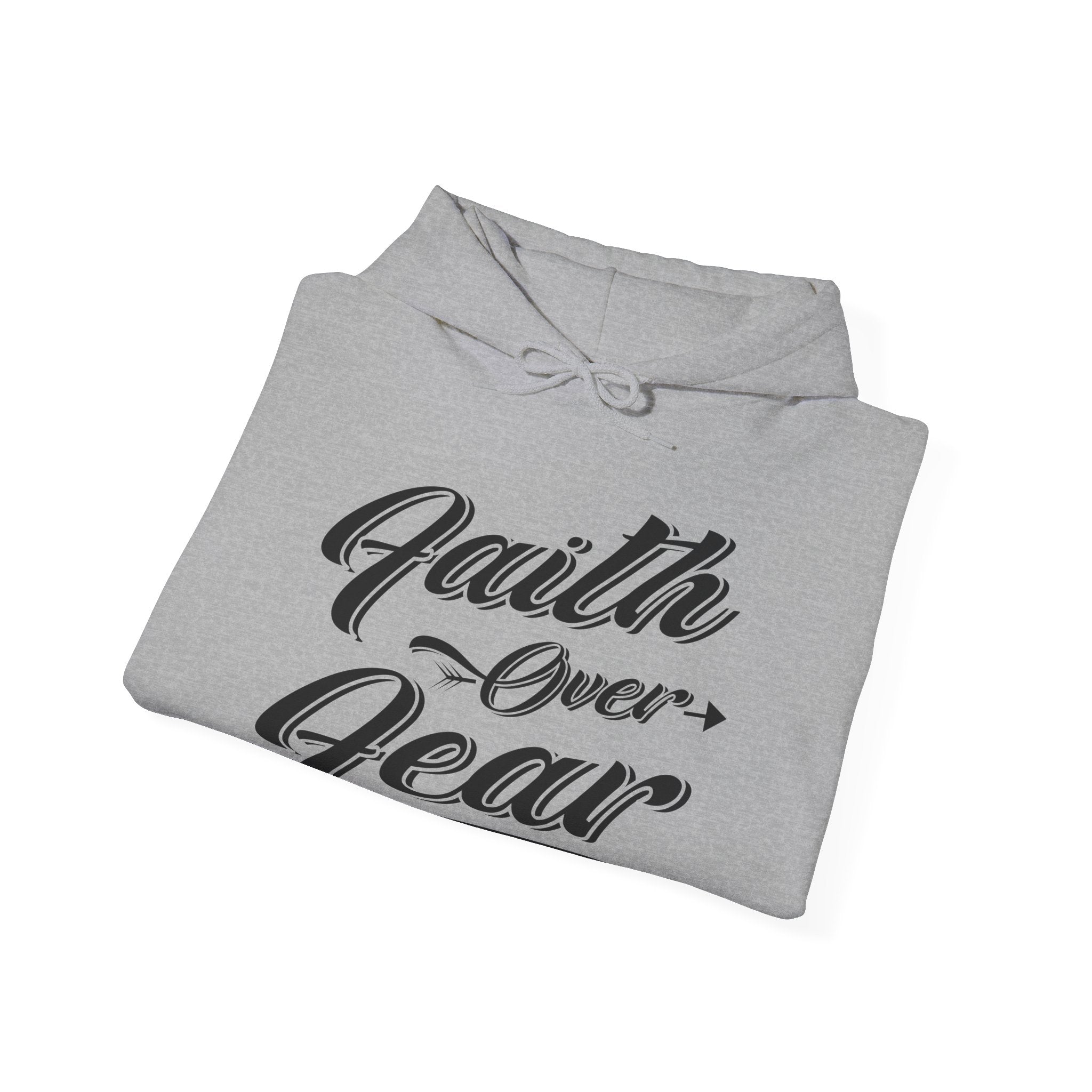Faith Over Fear Unisex Heavy Blend Hooded Sweatshirt for Comfort and Style