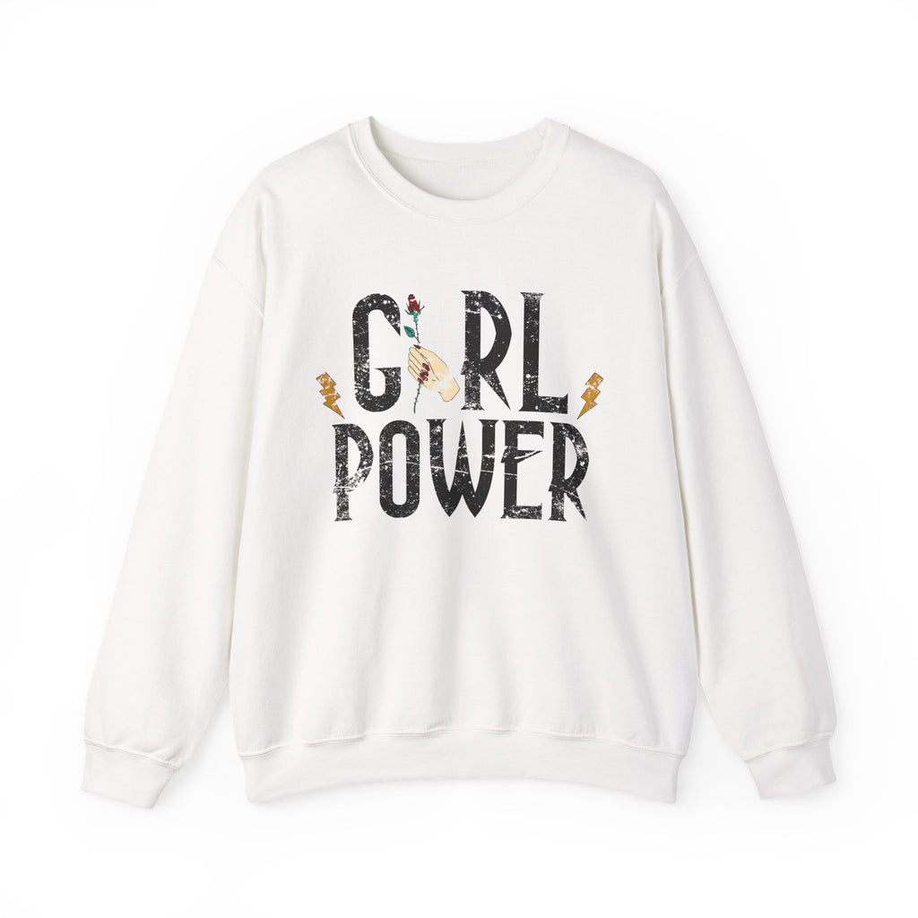 Girls Power Unisex Heavy Blend Crewneck Sweatshirt for Ultimate Comfort and Style