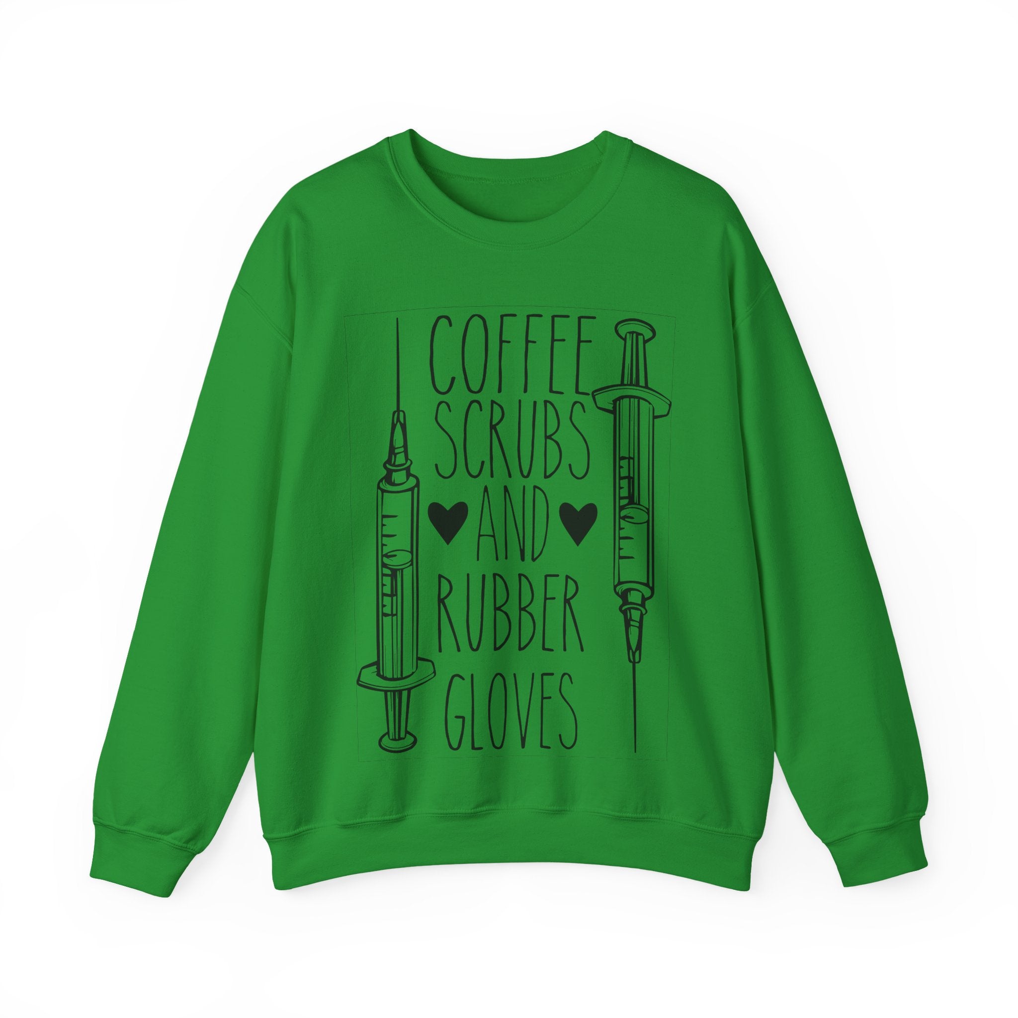 Coffee Scrubs And Rubber Gloves Unisex Heavy Blend Crewneck Sweatshirt