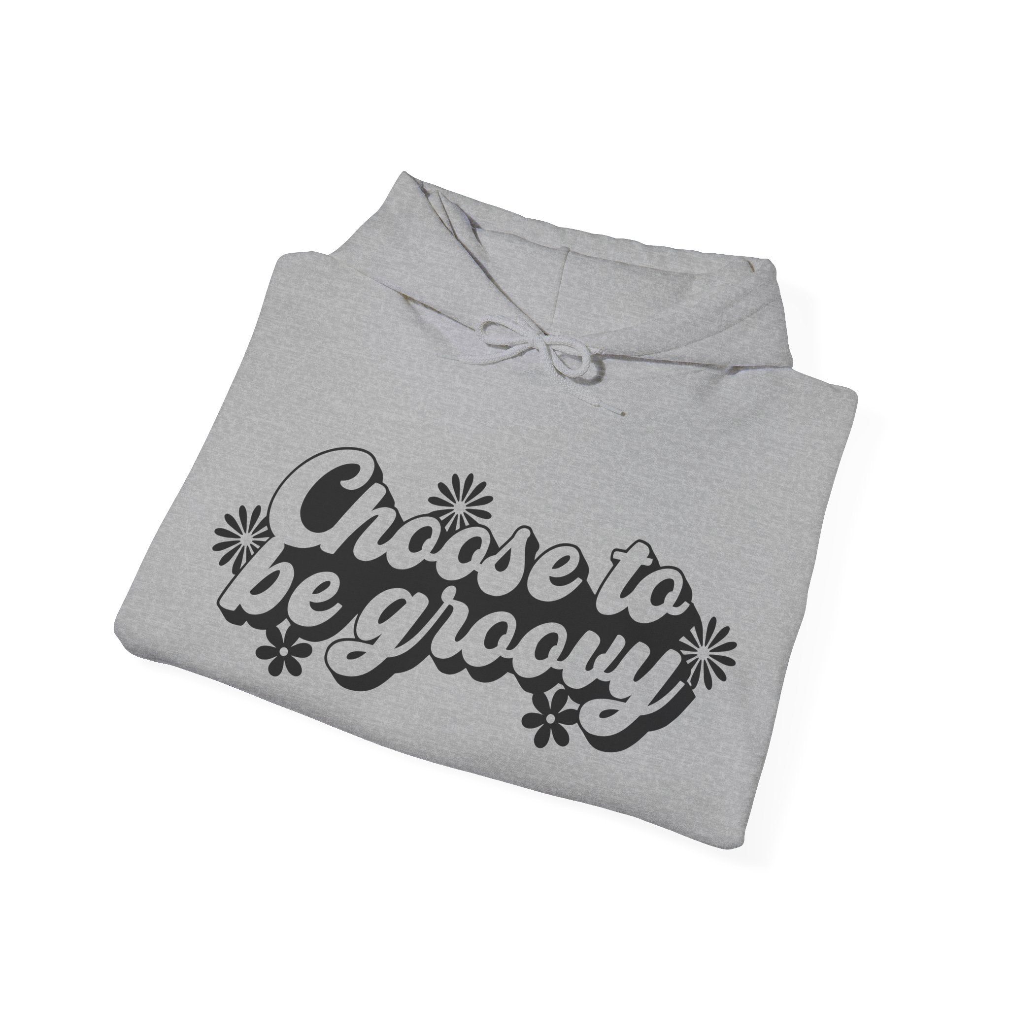 Choose To Be Groovy Flowers Unisex Heavy Blend Hooded Sweatshirt For Ultimate Comfort
