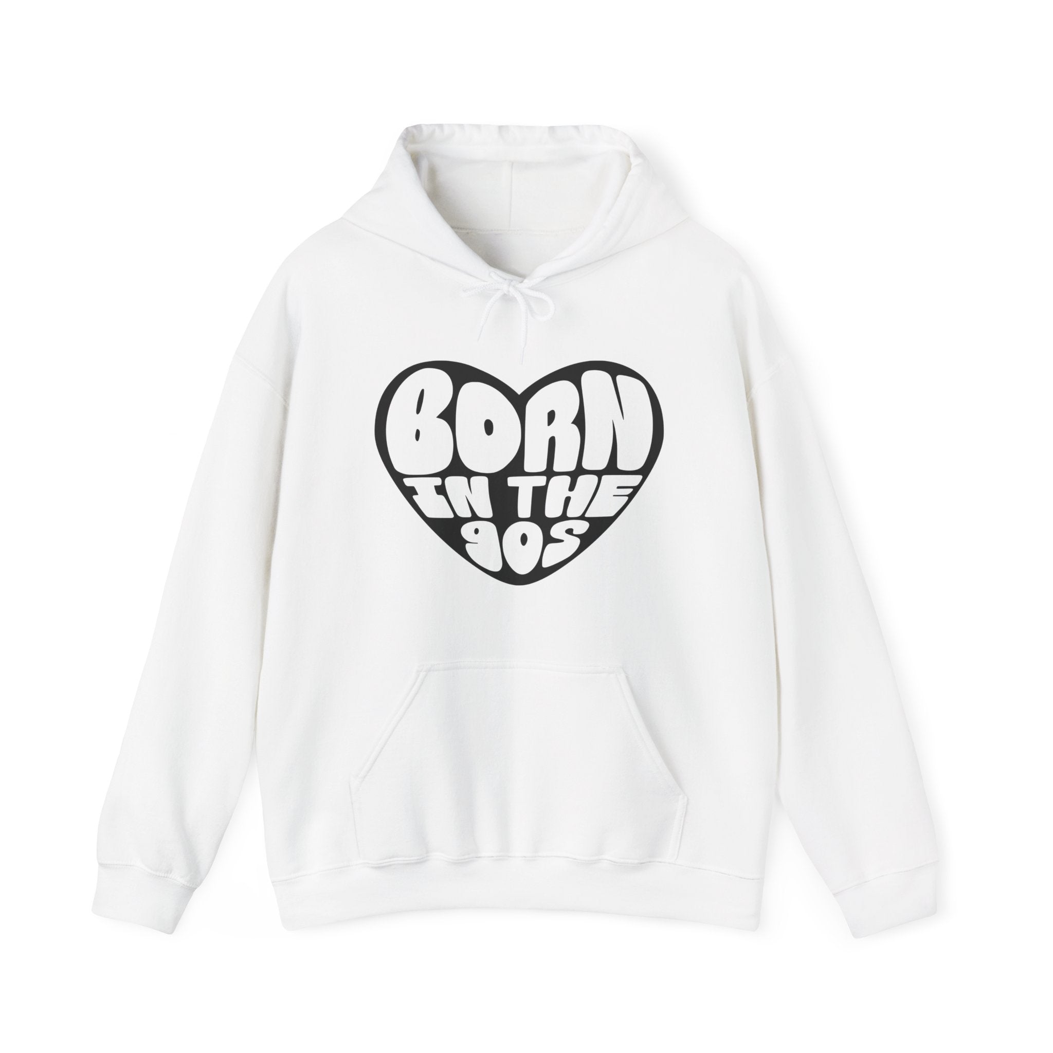 Born In The 90s Black Unisex Heavy Blend Hooded Sweatshirt