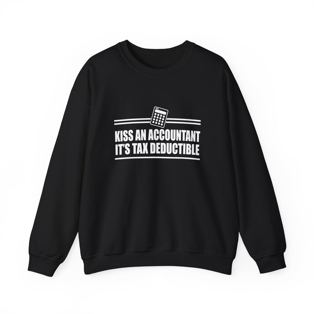 Kiss An Accountant Its Tax Deductible Unisex Heavy Blend Crewneck Sweatshirt