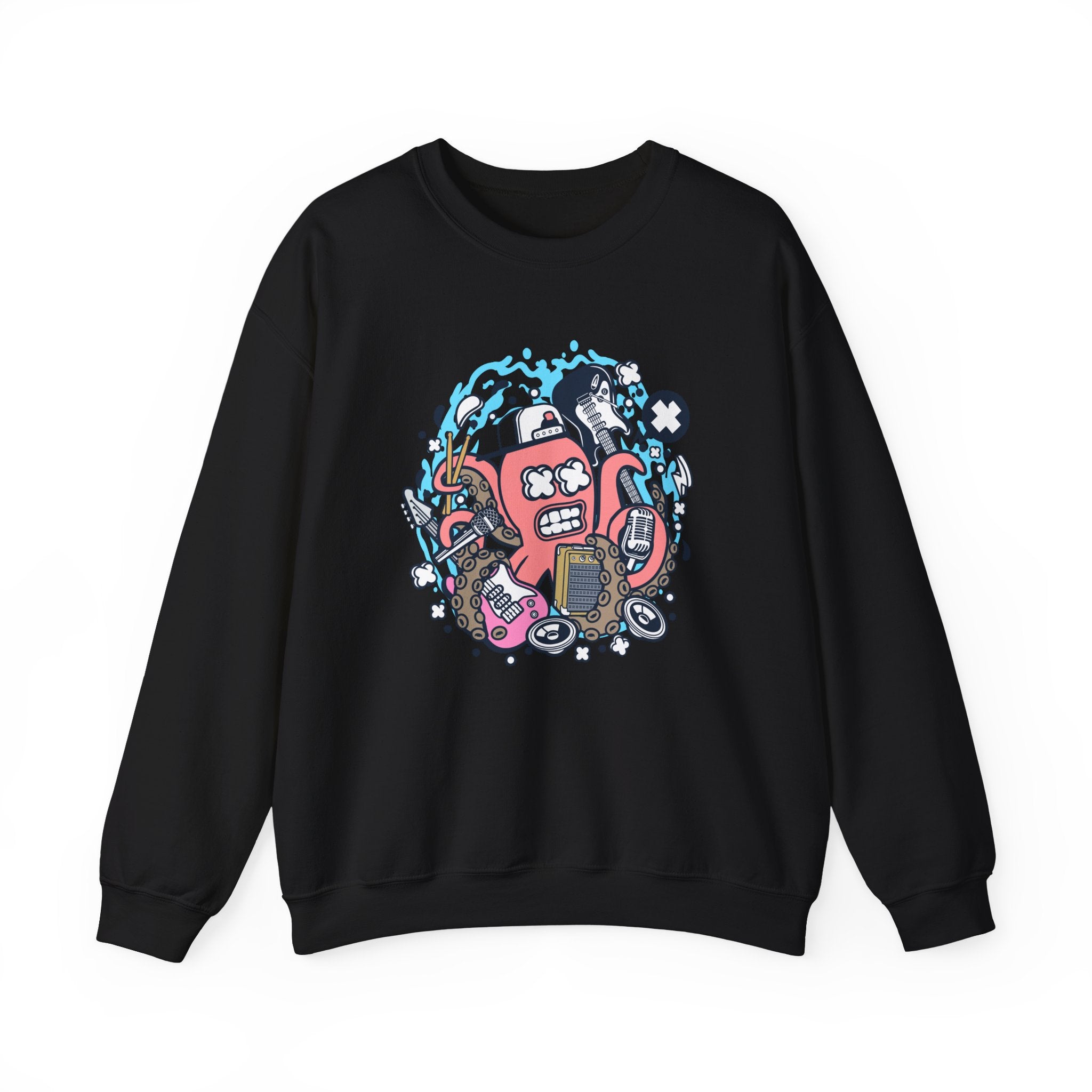 Rock Octopus Unisex Heavy Blend Crewneck Sweatshirt for Ultimate Comfort and Style