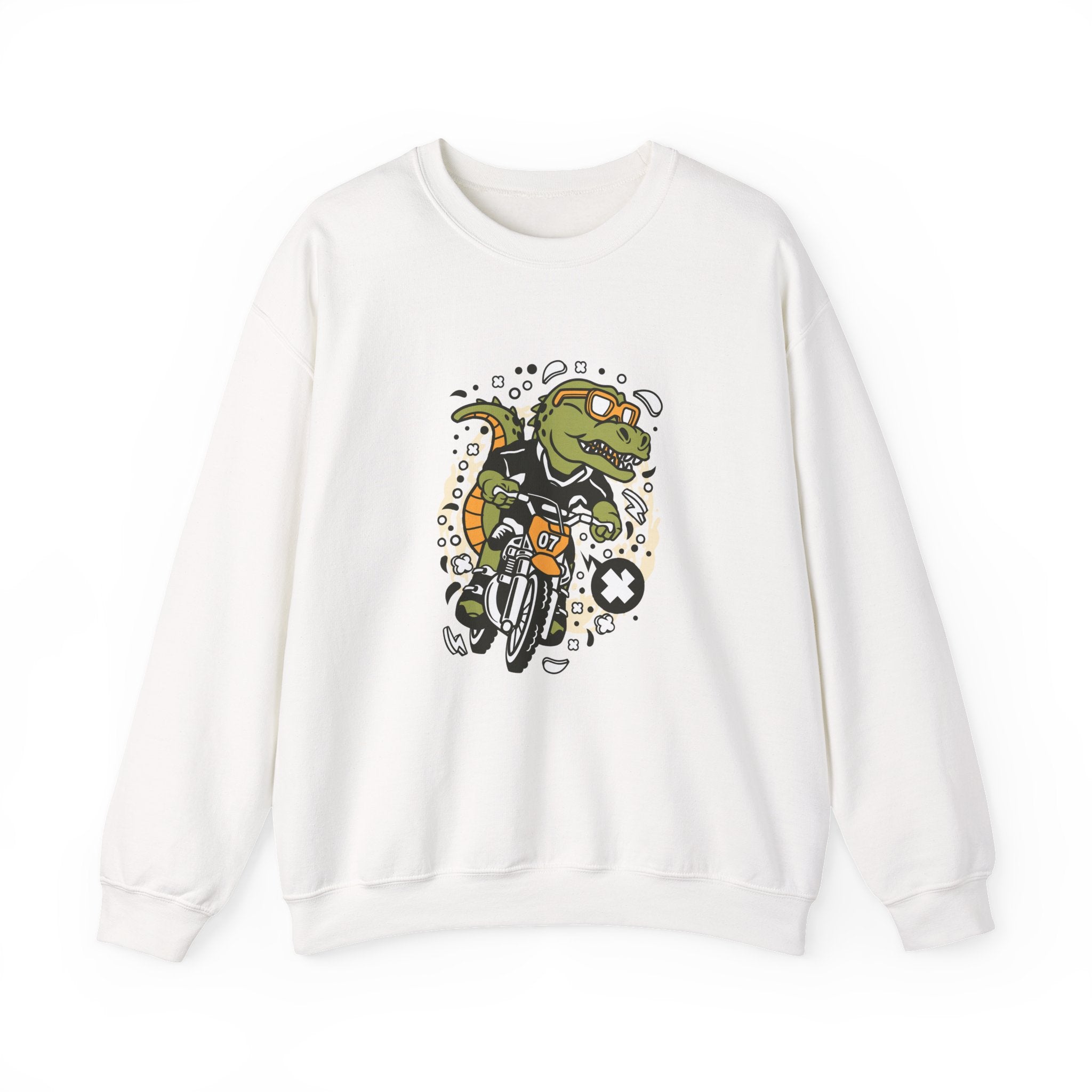 Trex Motocross Rider Unisex Heavy Blend Crewneck Sweatshirt for Ultimate Comfort