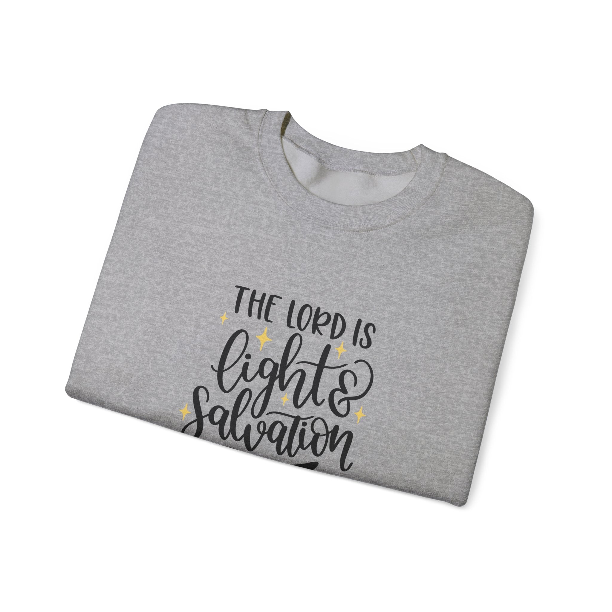 The Lord Is Light And Salvation Psalm 27 1 Unisex Heavy Blend Crewneck Sweatshirt