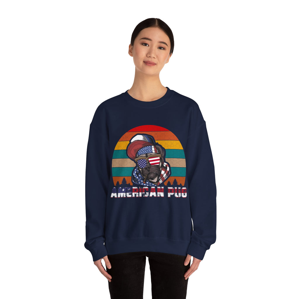 American Pug Unisex Heavy Blend Crewneck Sweatshirt for Ultimate Comfort