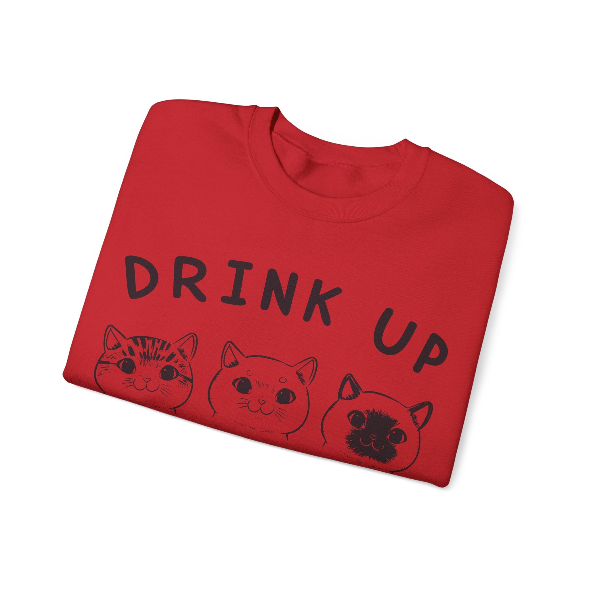 Drink Up Pussies Unisex Heavy Blend Crewneck Sweatshirt for Ultimate Comfort