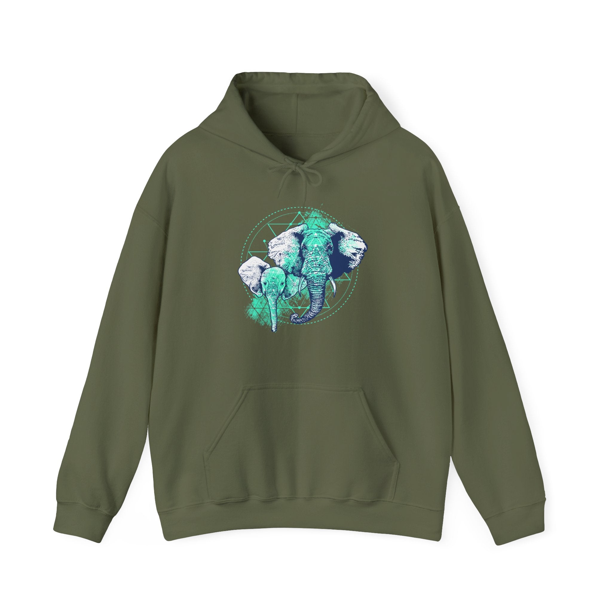 Elephant Unisex Heavy Blend Hooded Sweatshirt for Ultimate Comfort and Warmth