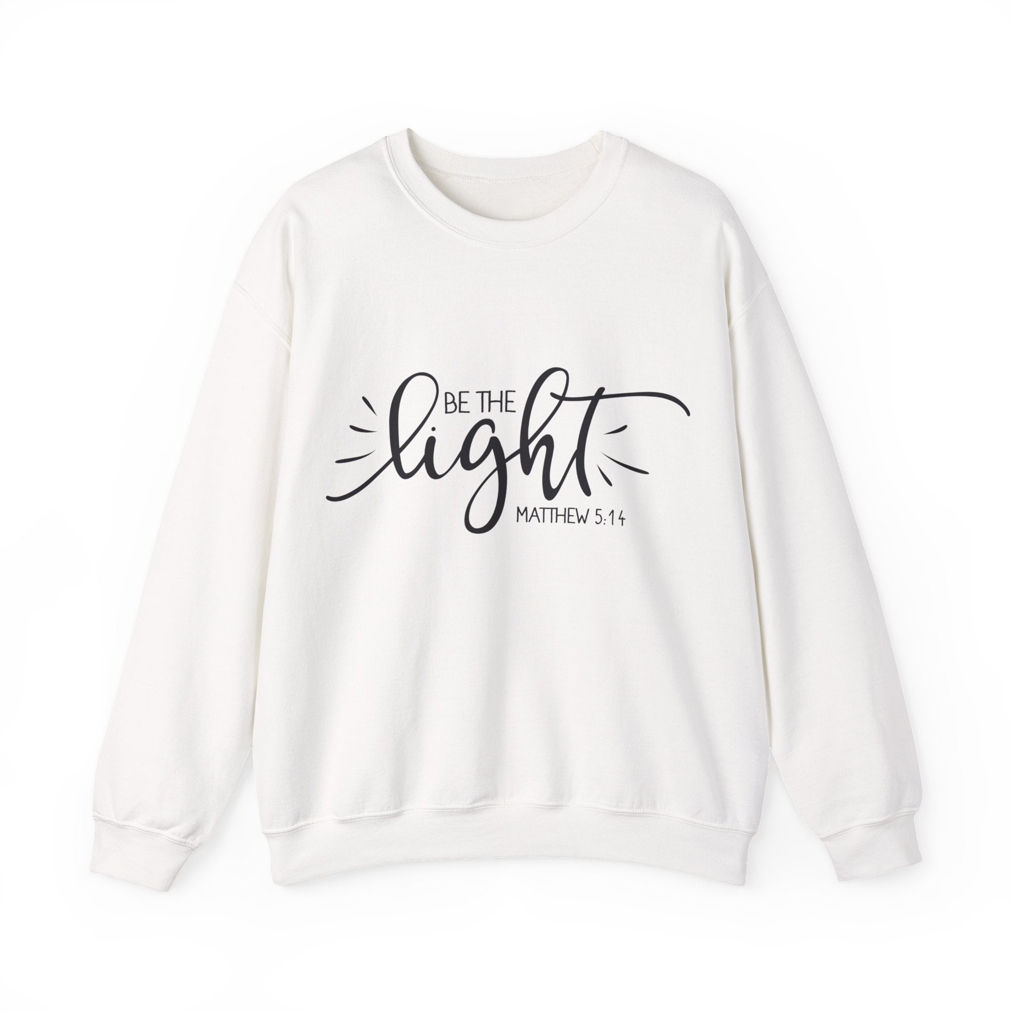 Be The Light Matthew 5 14 Unisex Heavy Blend Crewneck Sweatshirt for Comfortable Everyday Wear