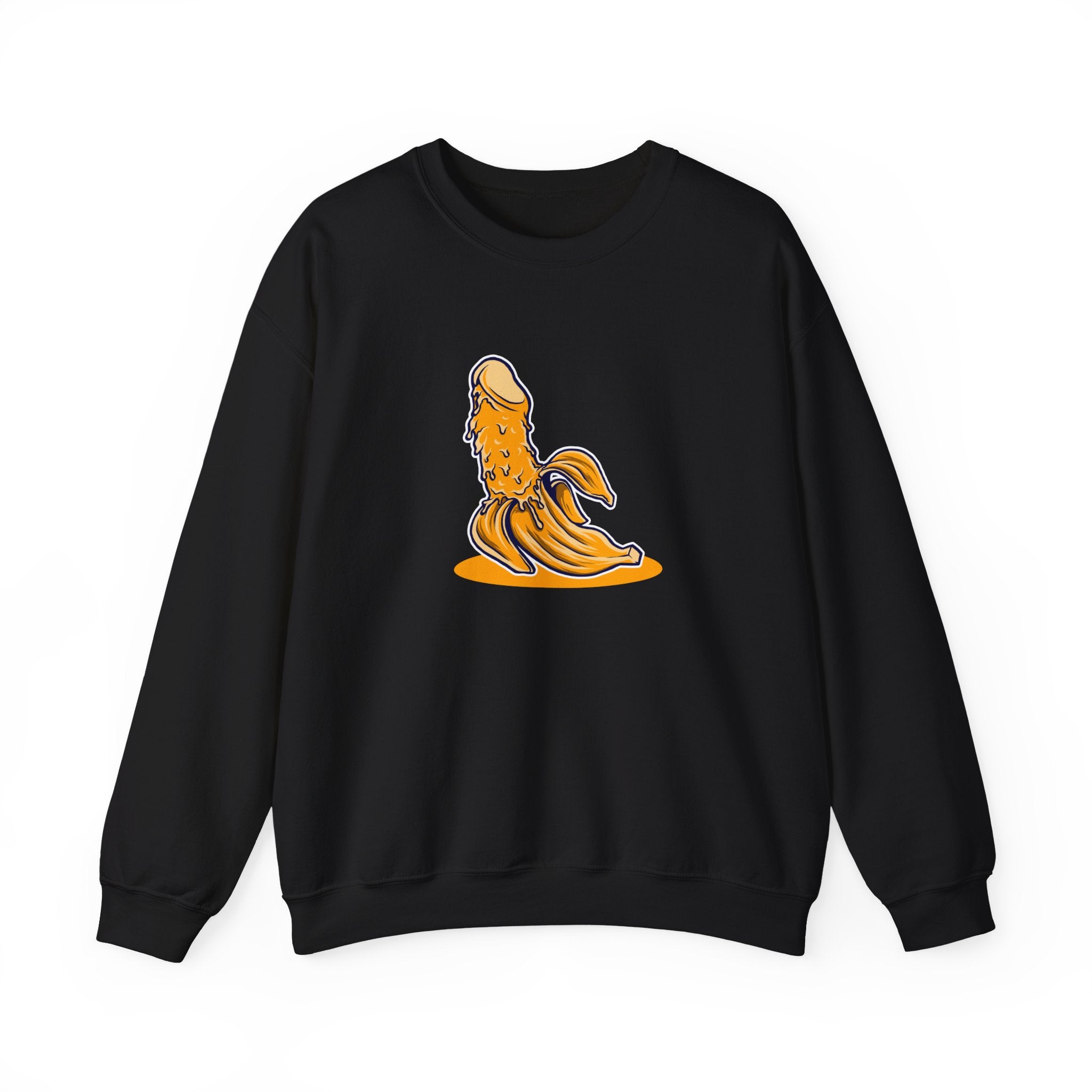 Penis Banana Unisex Heavy Blend Crewneck Sweatshirt for Ultimate Comfort