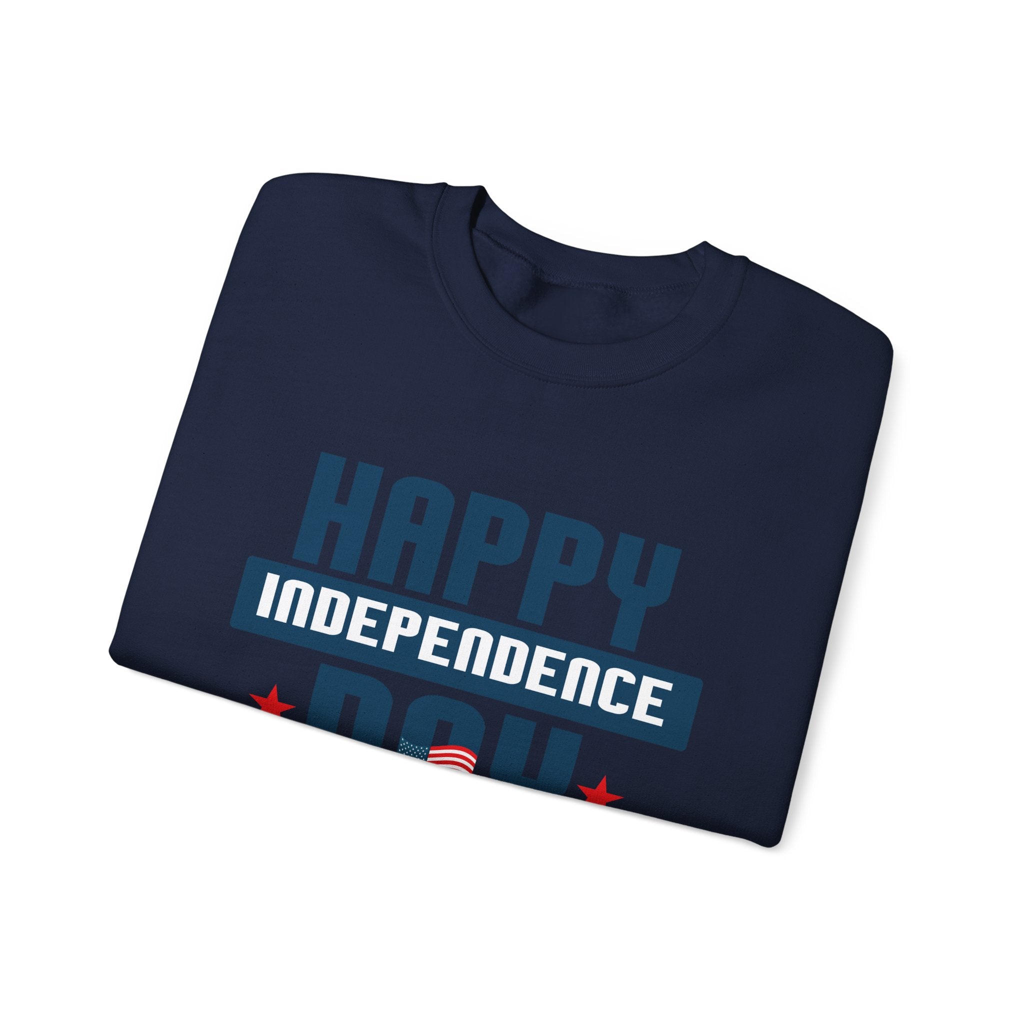 Happy Independence Day Blue Unisex Heavy Blend Crewneck Sweatshirt