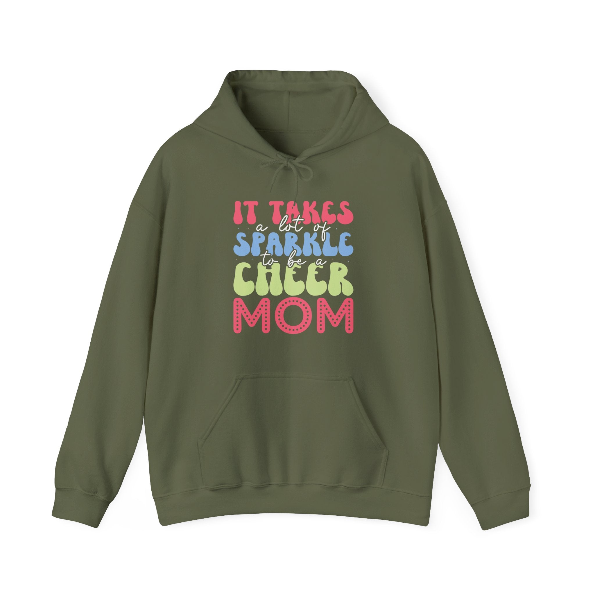 It Takes A Lot Of Sparkle To Be A Cheer Mom Unisex Heavy Blend Hooded Sweatshirt