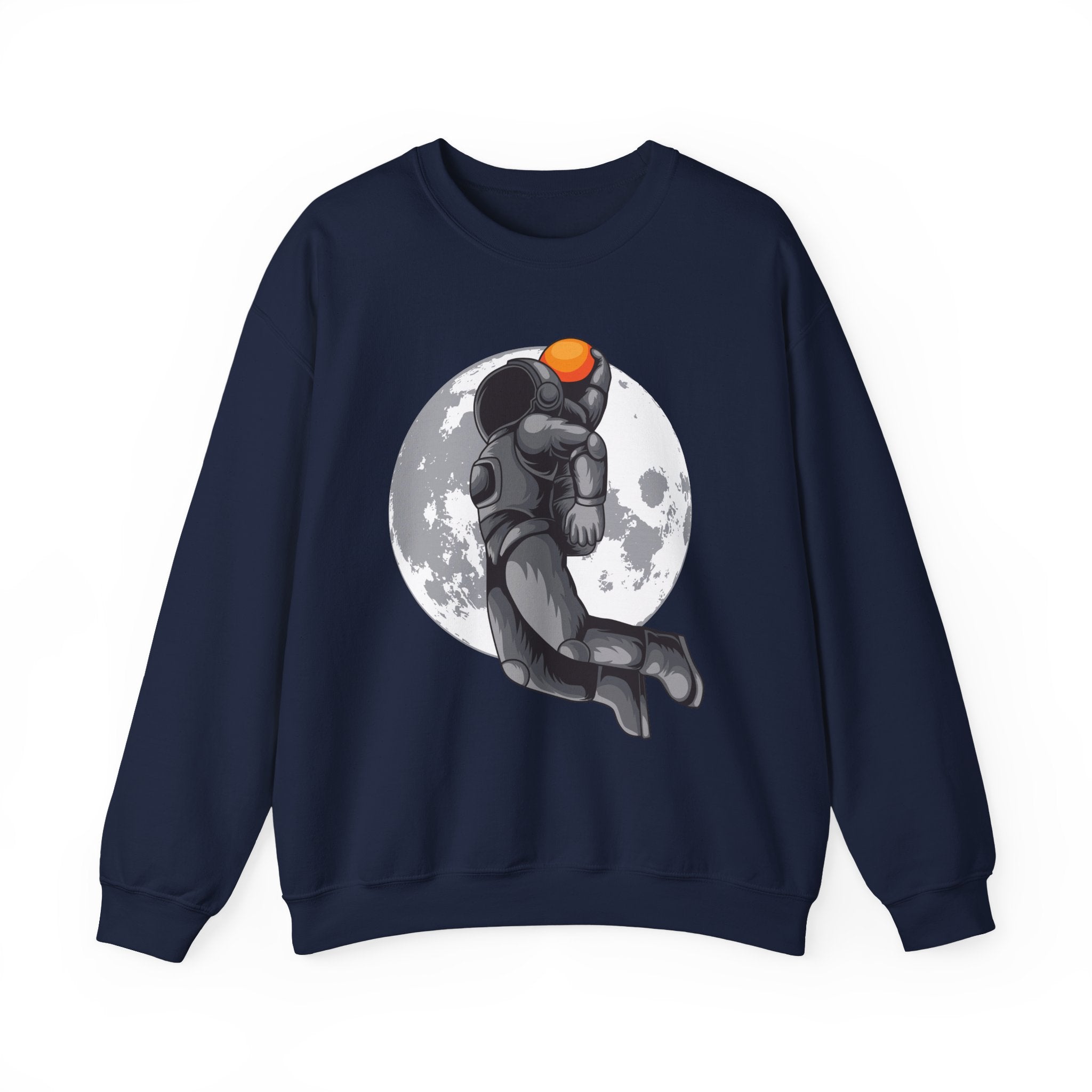 Dunking Basketball Astronaut Unisex Heavy Blend Crewneck Sweatshirt