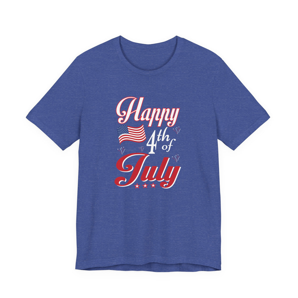Happy 4th Of July Fireworks Unisex Short Sleeve Tee