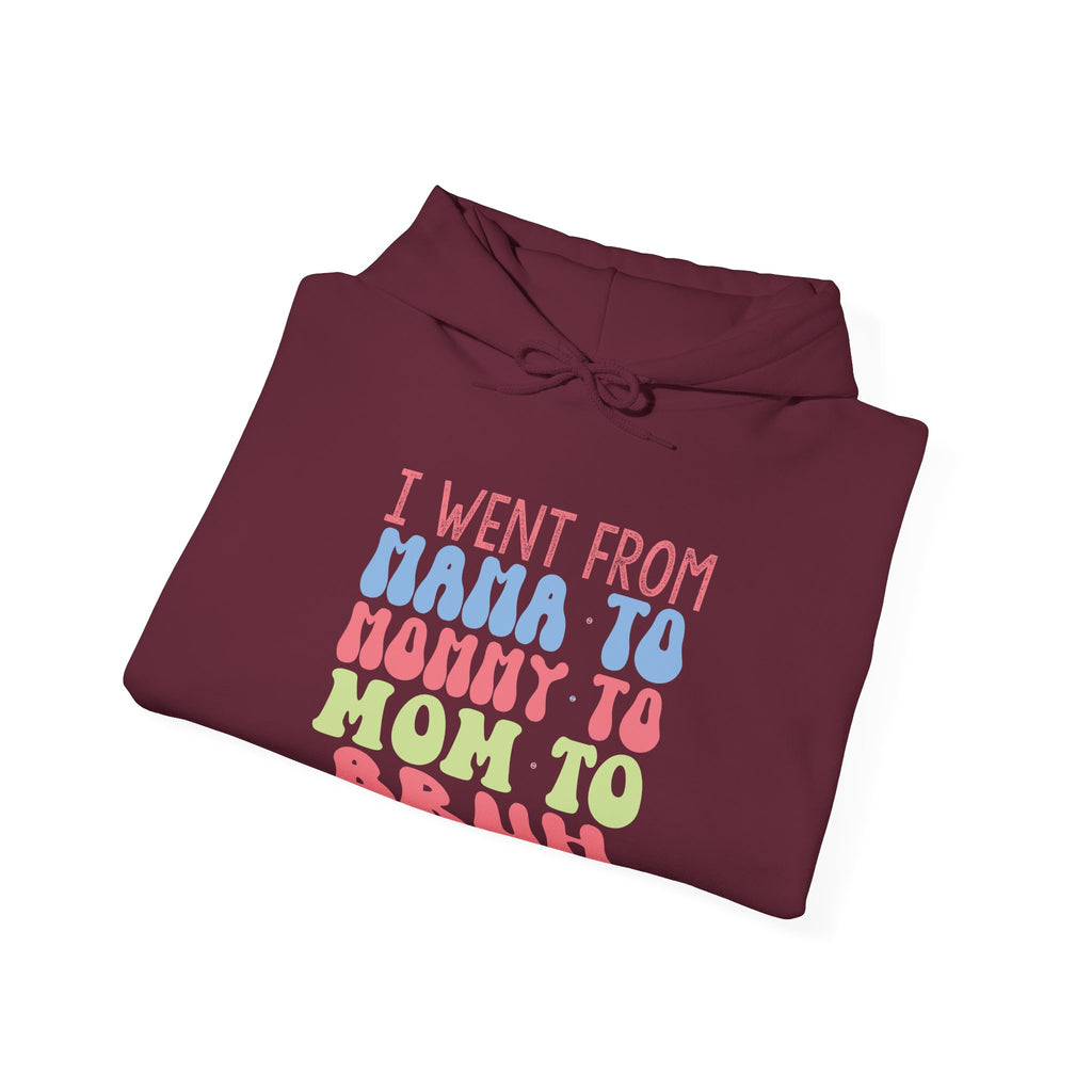 I Went From Mama To Mommy To Mom To Bruh Unisex Heavy Blend Hooded Sweatshirt
