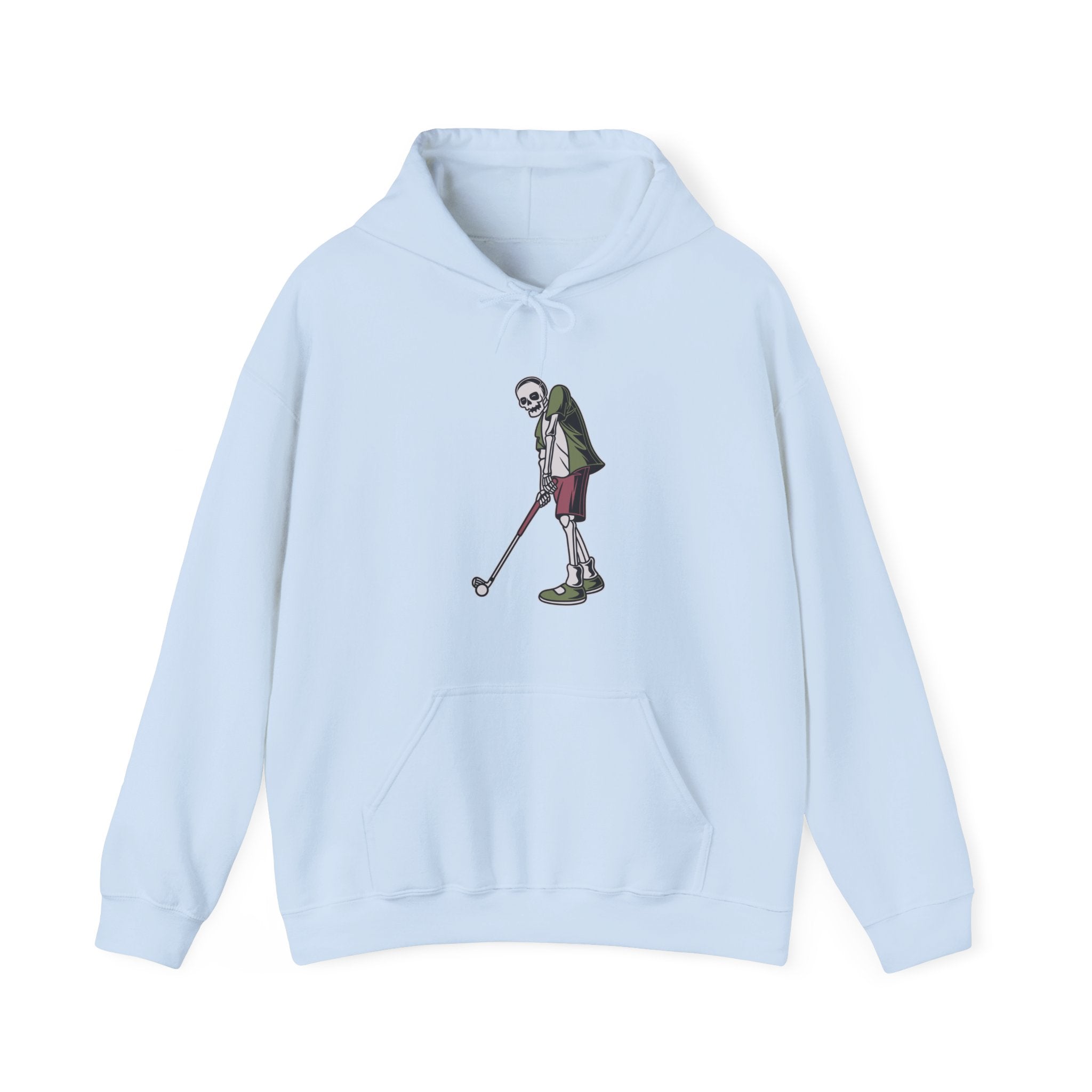 Skeleton Golfer Unisex Heavy Blend Hooded Sweatshirt for Ultimate Comfort