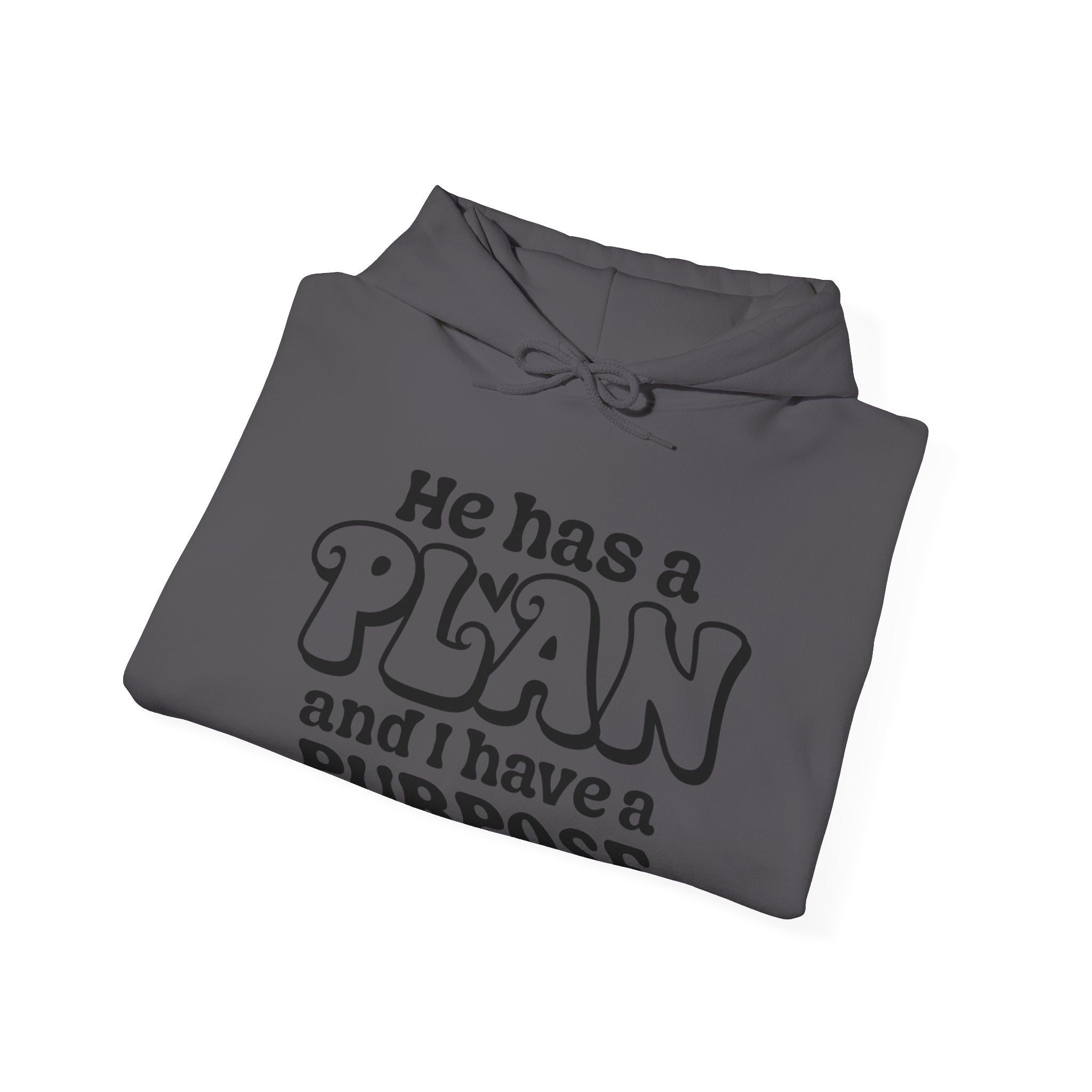 He Has A Plan Unisex Heavy Blend Hooded Sweatshirt for Ultimate Comfort