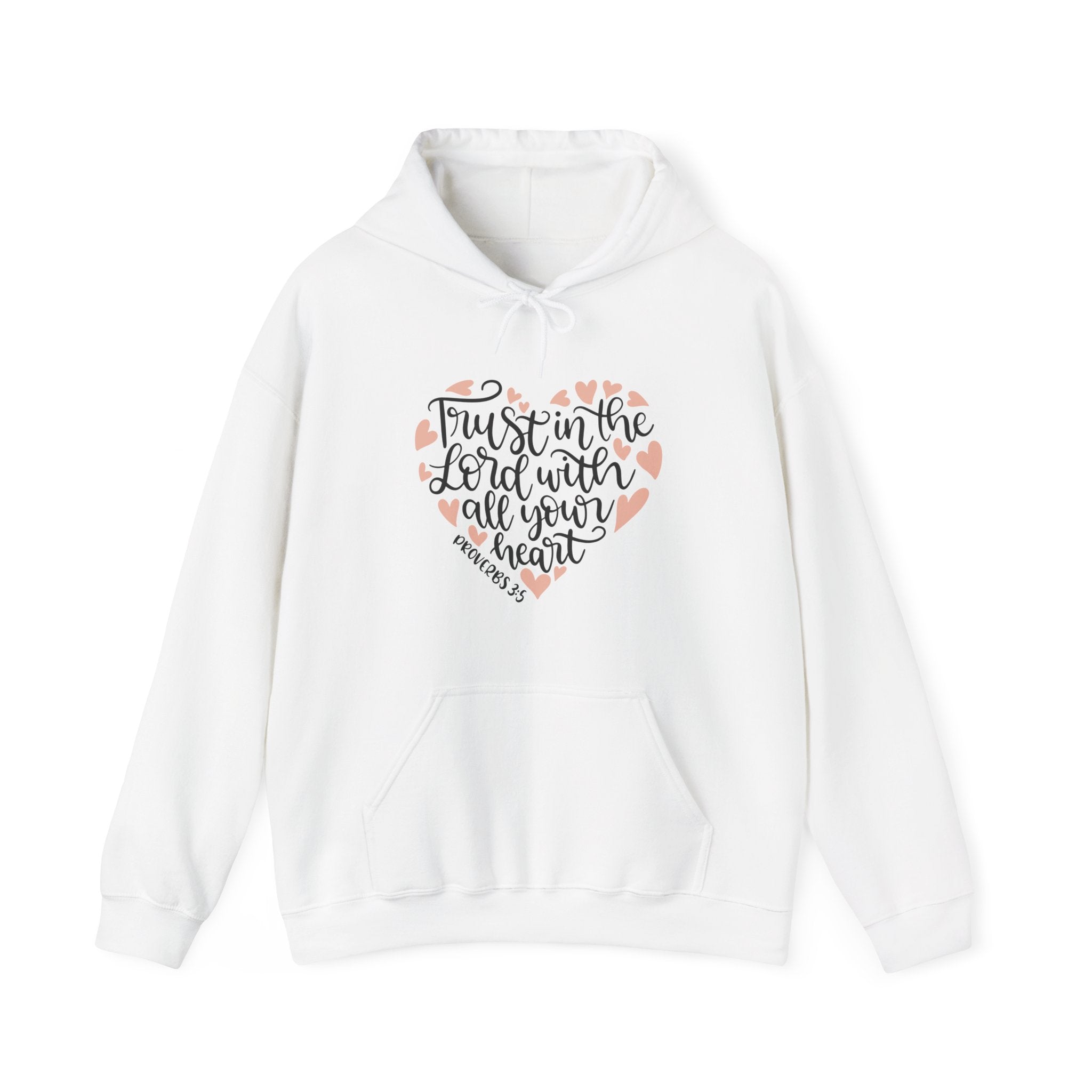 Trust In The Lord With All Your Heart Proverbs 3 5 Unisex Heavy Blend Hooded Sweatshirt