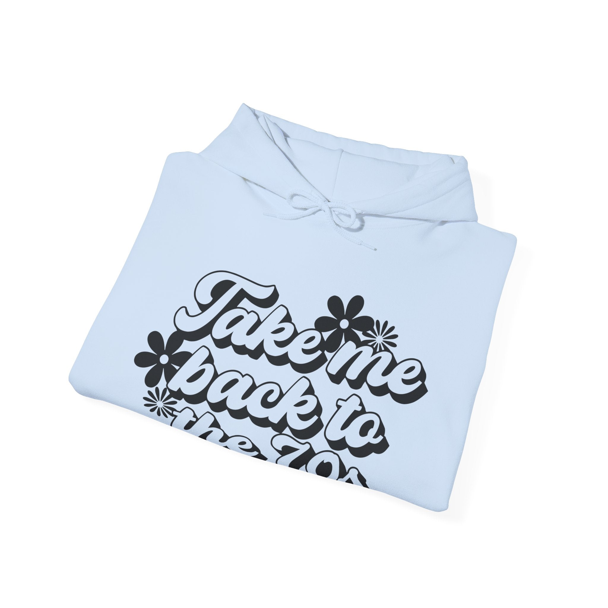 Take Me Back To The 70s Flowers Unisex Heavy Blend Hooded Sweatshirt
