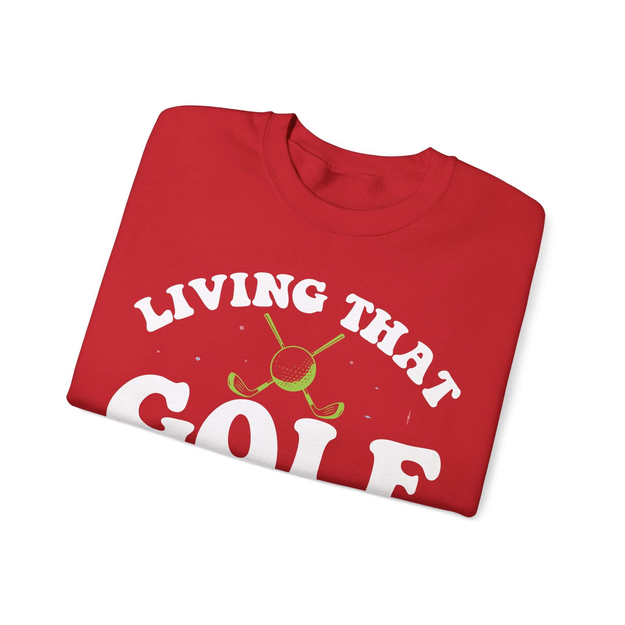 Living That Golf Mom Life Unisex Heavy Blend Crewneck Sweatshirt