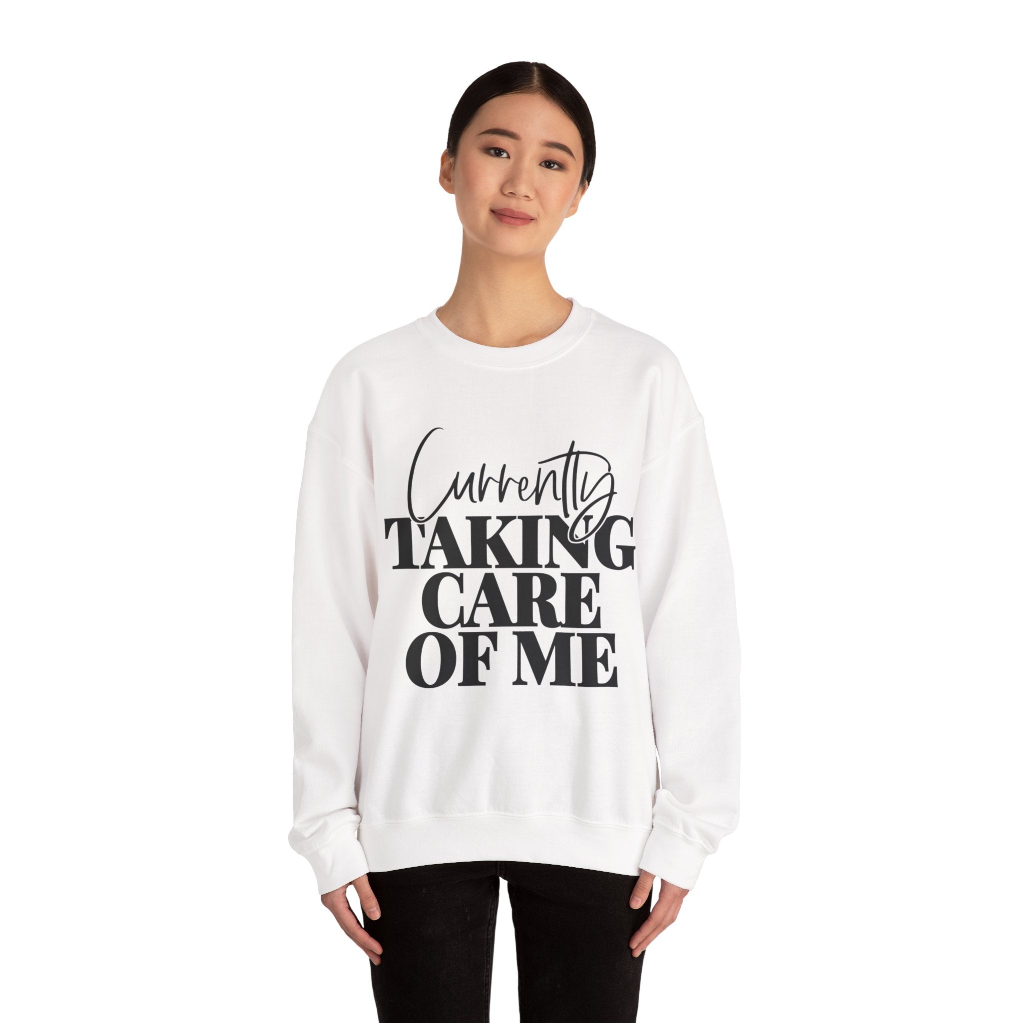 Currently Taking Care of Me Unisex Heavy Blend Crewneck Sweatshirt