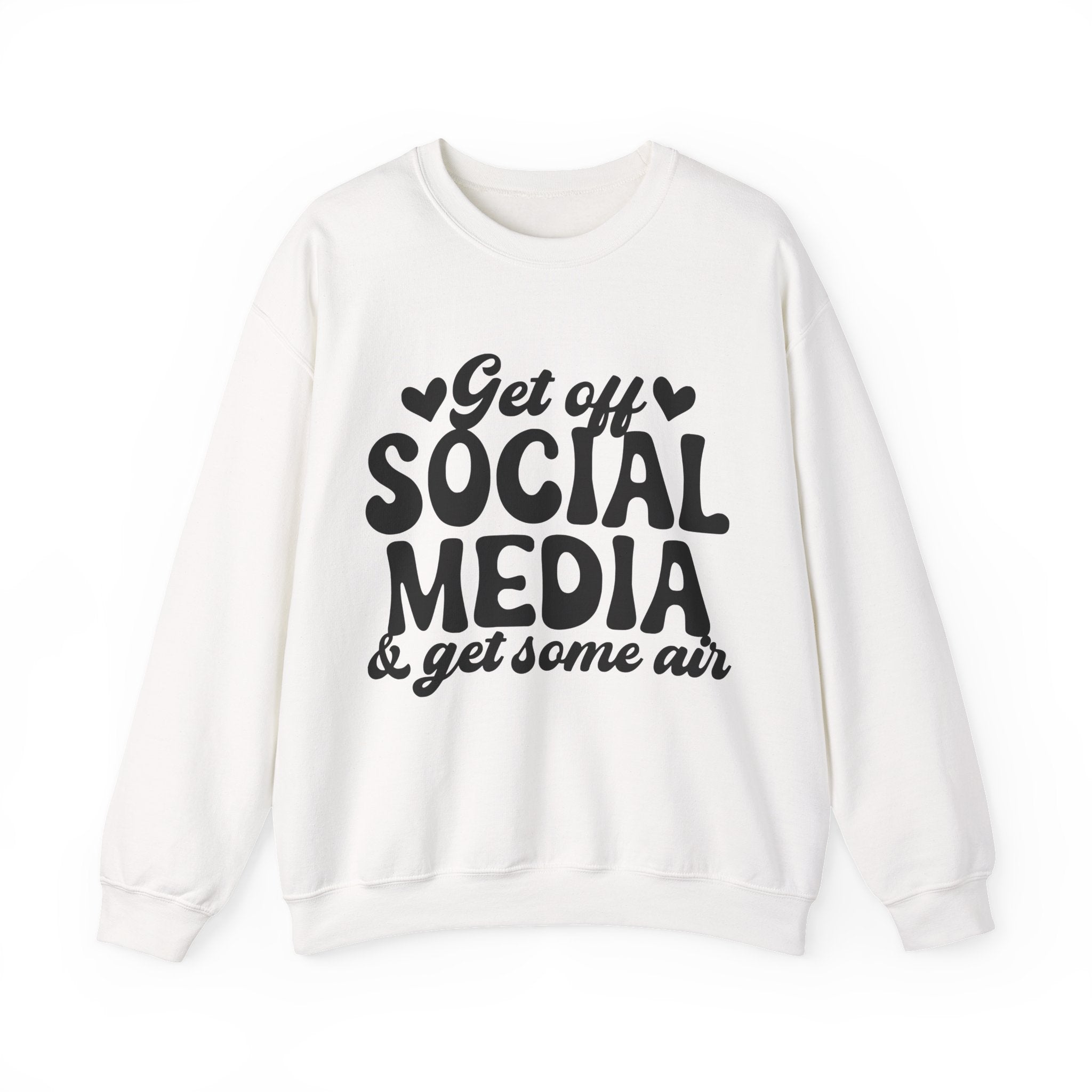 Get Off Social Media And Get Some Air Unisex Heavy Blend Crewneck Sweatshirt