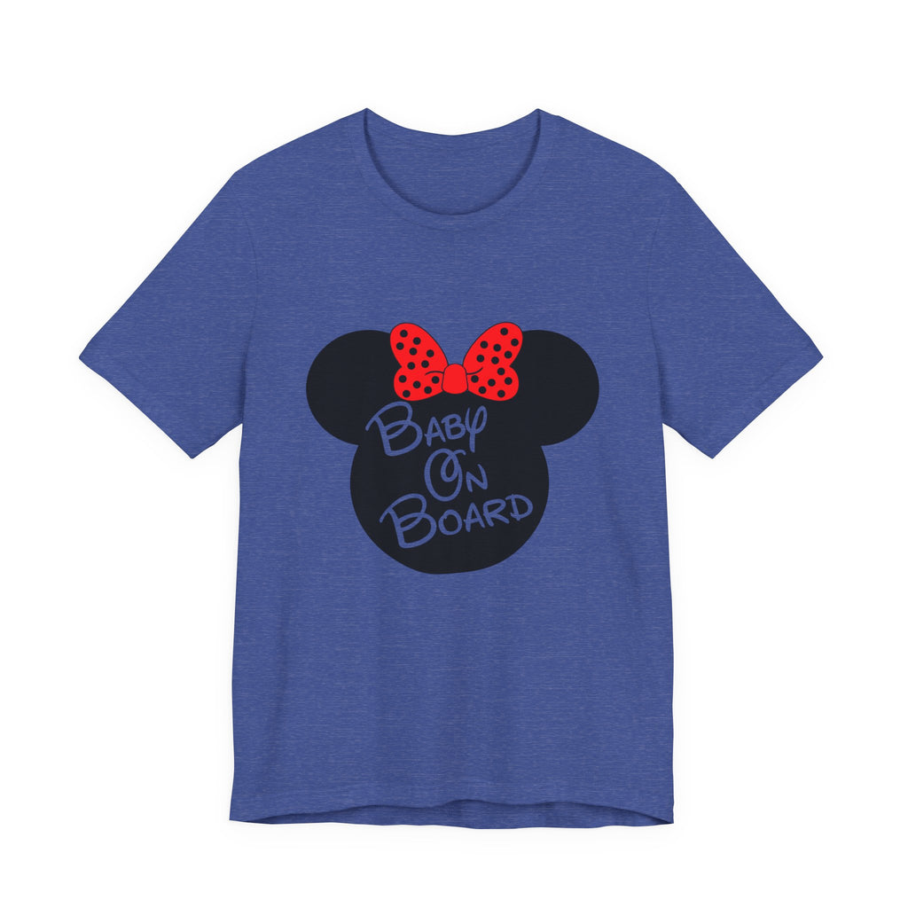 Baby On Board Mouse Ears Unisex Jersey Short Sleeve T-Shirt