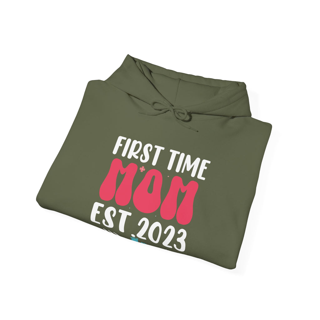 First Time Mom Established 2023 Unisex Heavy Blend Hooded Sweatshirt