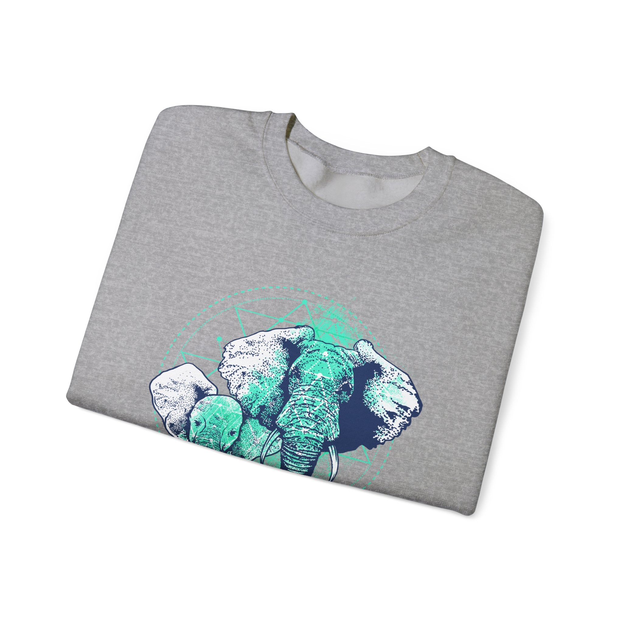 Elephant Unisex Heavy Blend Crewneck Sweatshirt for Comfort and Style