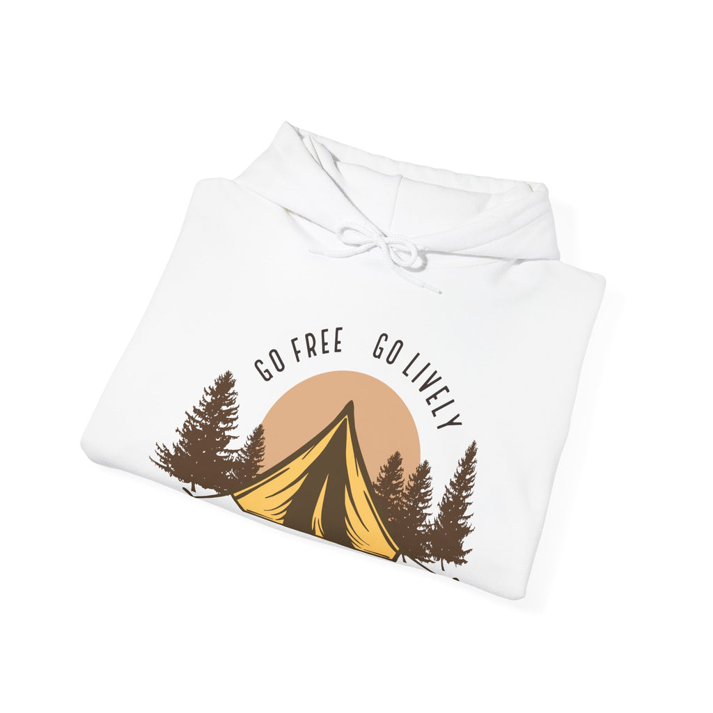 Go Free Go Lively Go Camping Unisex Heavy Blend Hooded Sweatshirt
