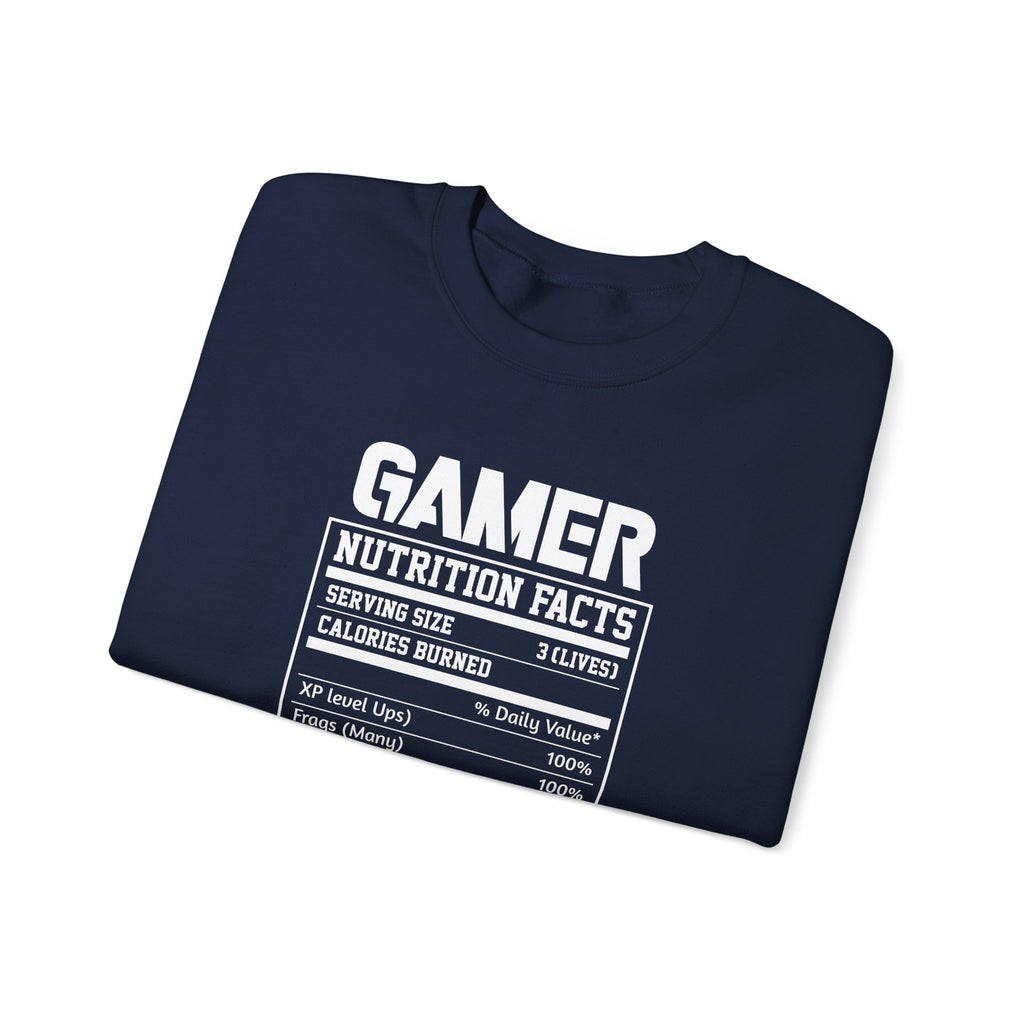 Gamer Nutrition Facts Funny Unisex Heavy Blend Crewneck Sweatshirt