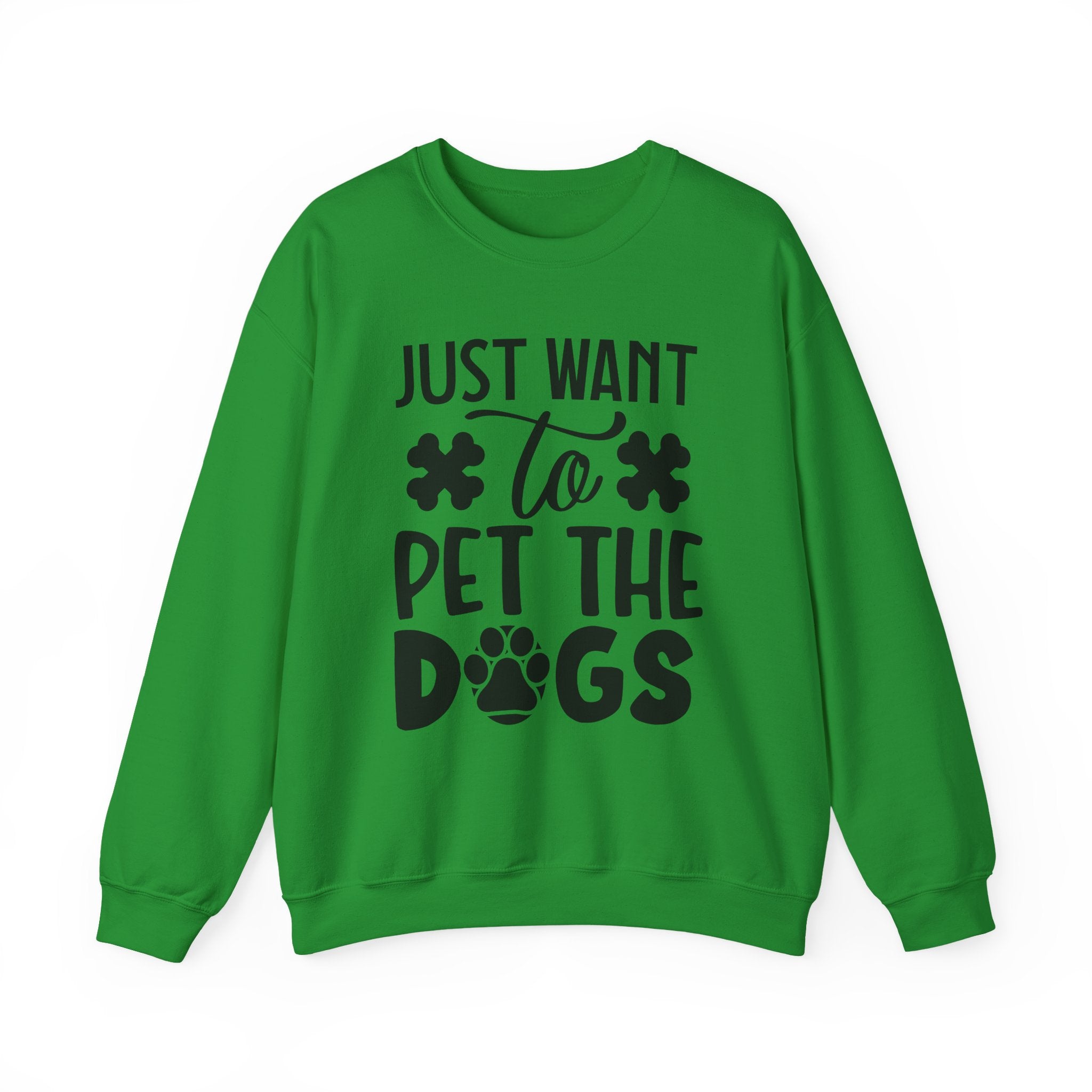 Just Want To Pet The Dogs Unisex Heavy Blend Crewneck Sweatshirt